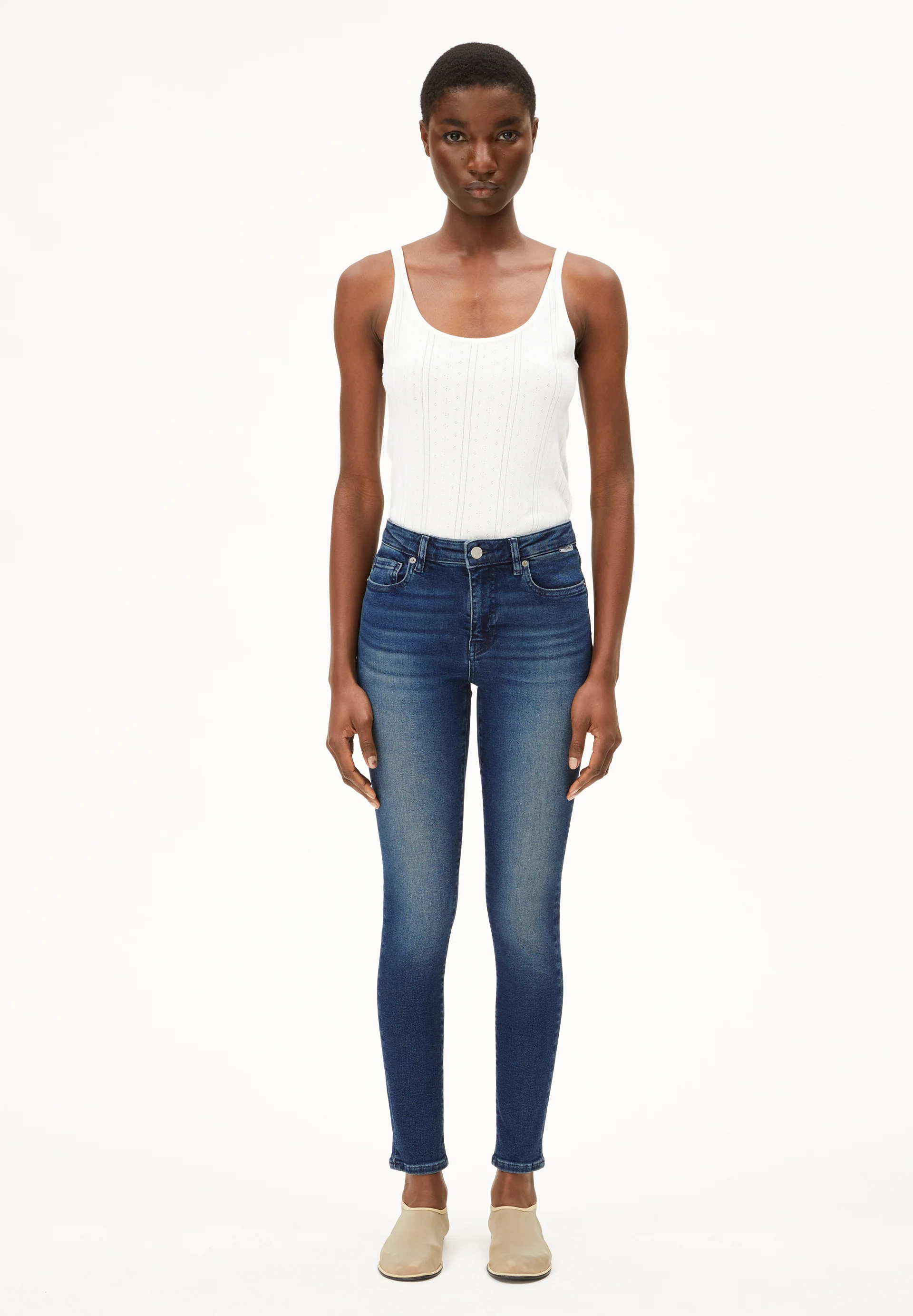 TILLAA Skinny Jeans Mid Waist Organic Cotton Mix X-Stretch