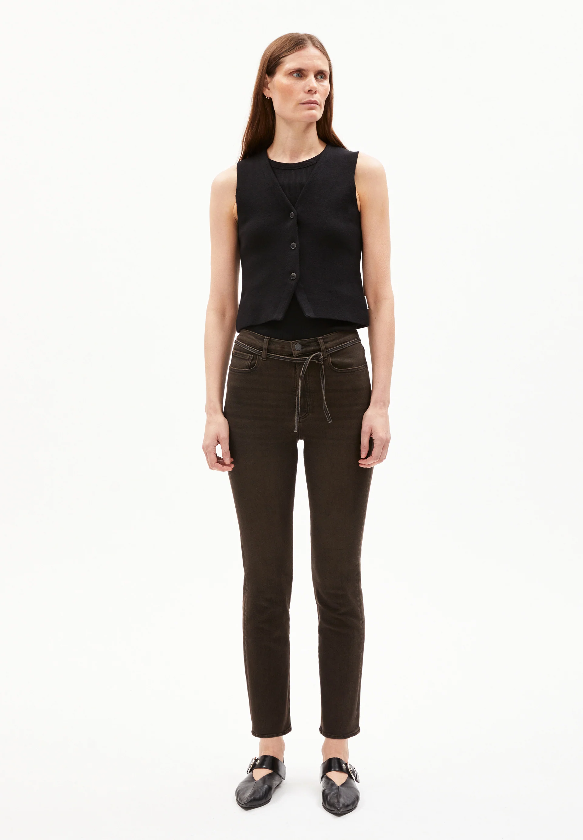 LEJAANI X STRETCH Jeans Slim Leg High Waist Ankle Organic Cotton Mix X-Stretch