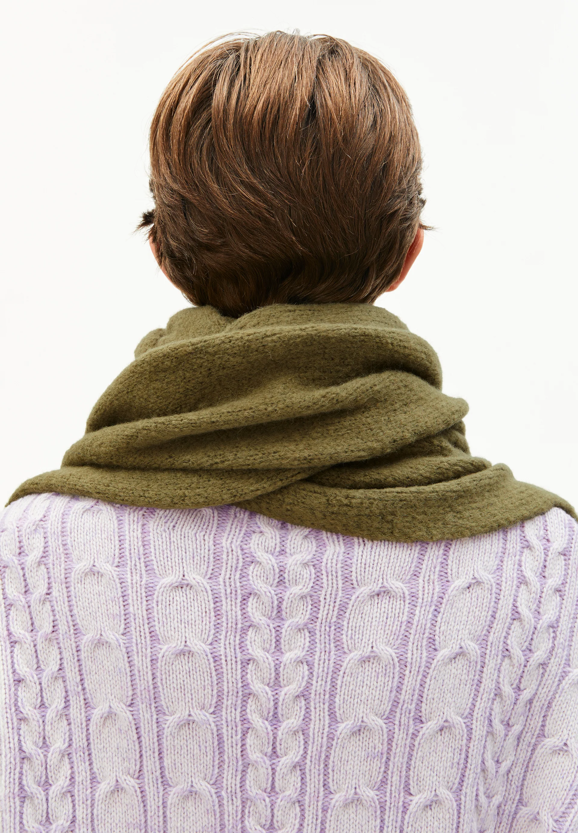 SAABE STRIPED UN-WASTED Scarf made from an alpaca-wool blend