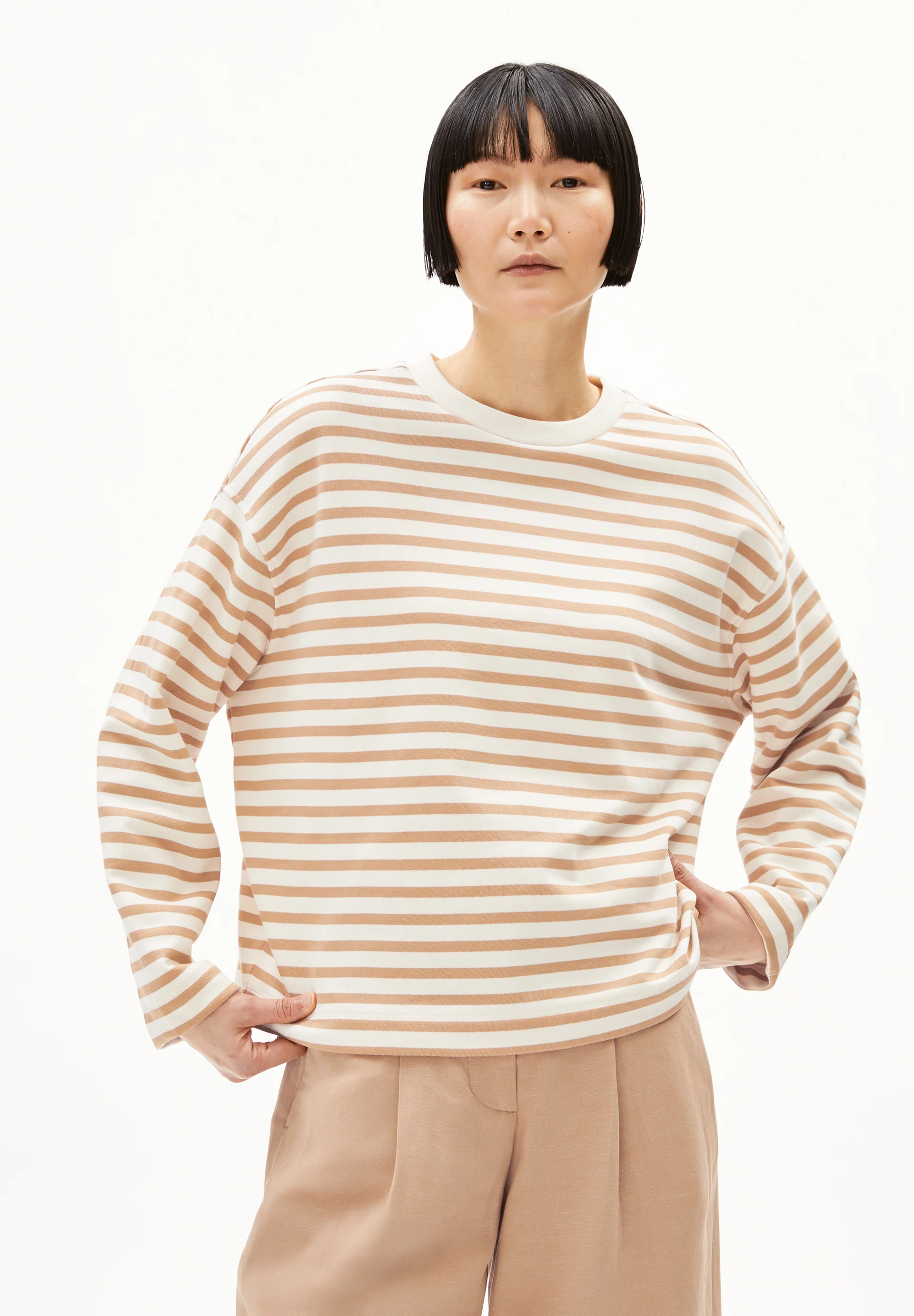 FRANKAA MAARLEN STRIPE Sweatshirt from organic cotton