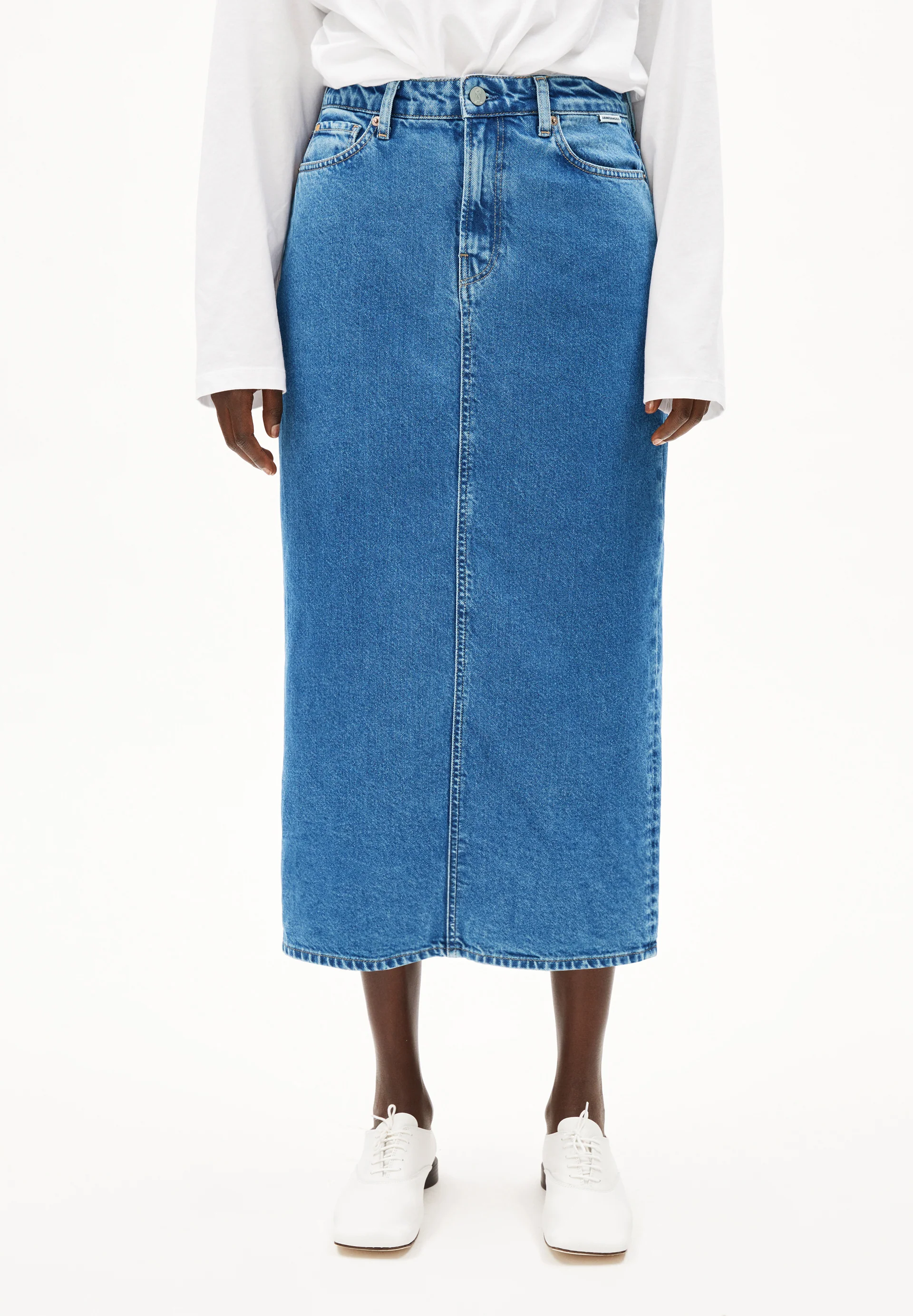 KAALYKE DENIM MIDI SKIRT Denim Skirt made of recycled Cotton