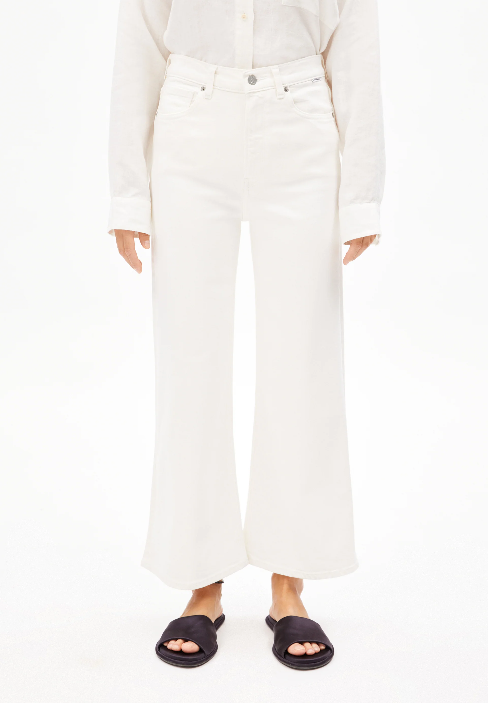 MURLIAA CROPPED WIDE JEAN Wide Jeans recycled cotton mix comfort-Stretch