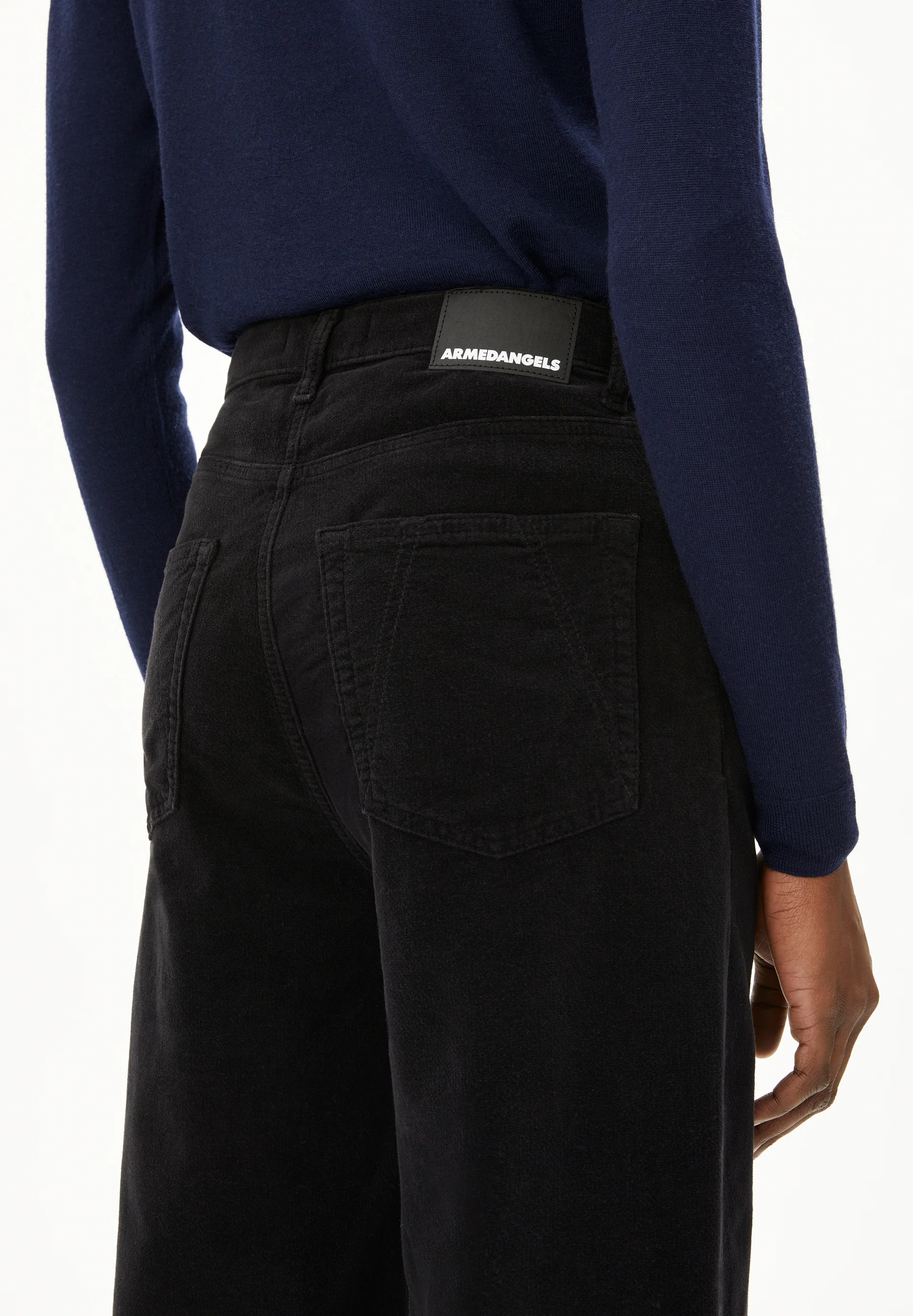 ENIJAA VELVET Woven trousers made from an organic cotton blend