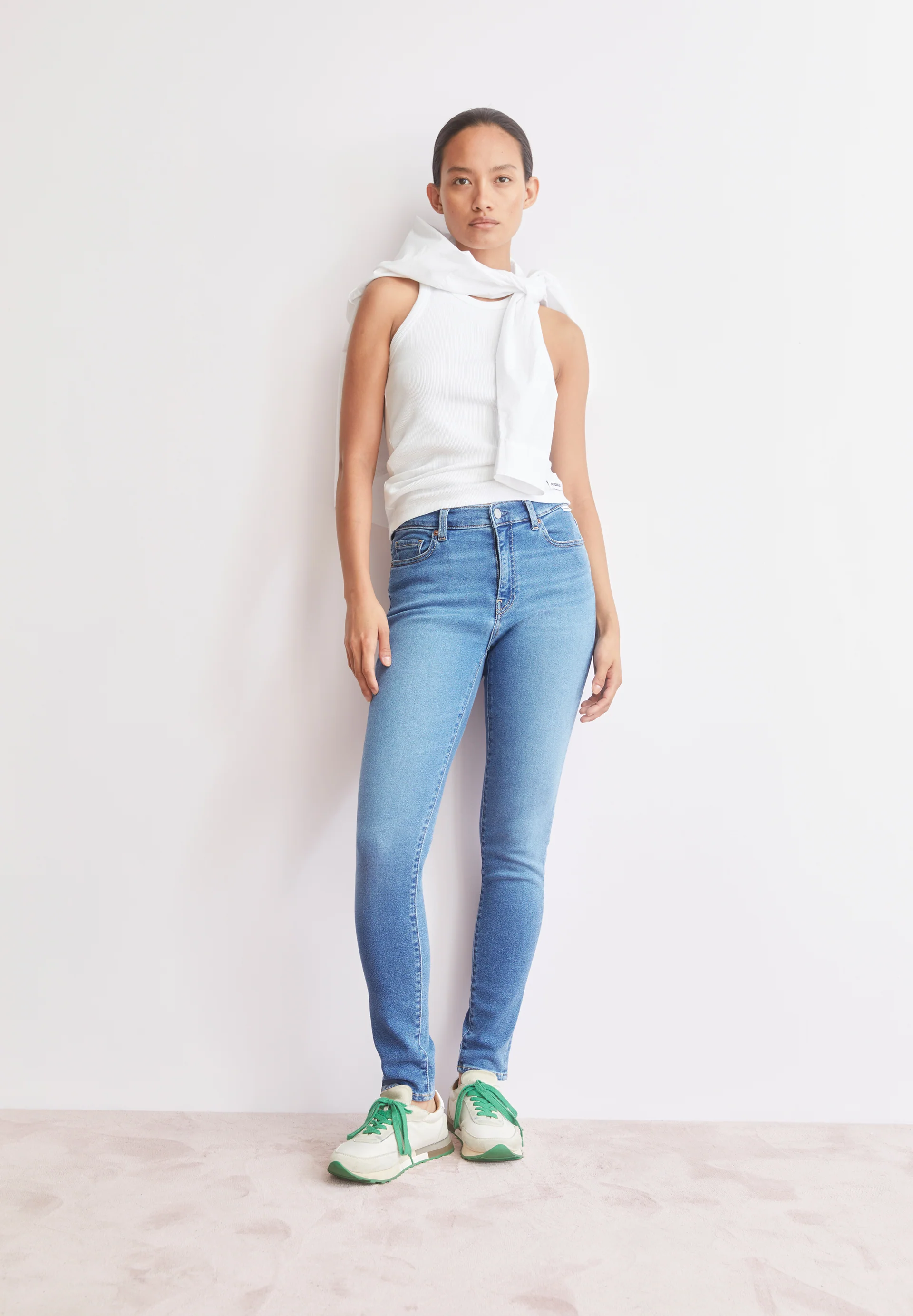 TILLAA Skinny Jeans Mid Waist Organic Cotton Mix X-Stretch