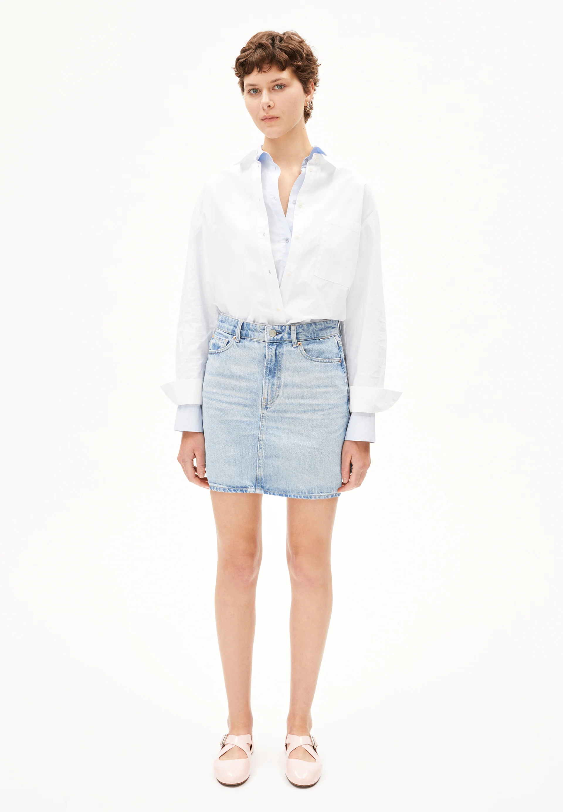 AACUMERI DENIM MINI SKIRT Denim Skirt made of recycled Cotton