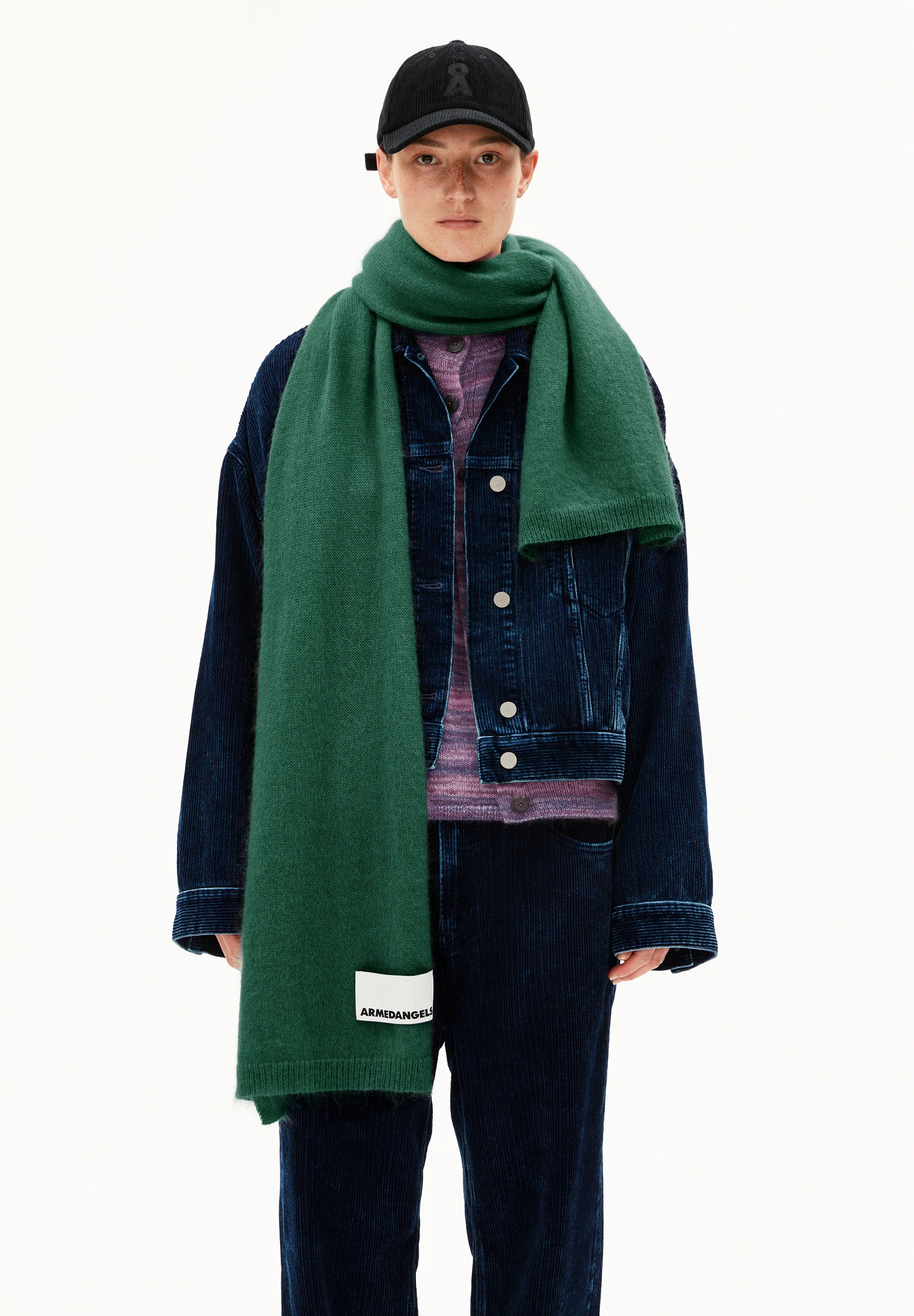 YUKINAA SOLID Scarf made of Mohair Wool Mix