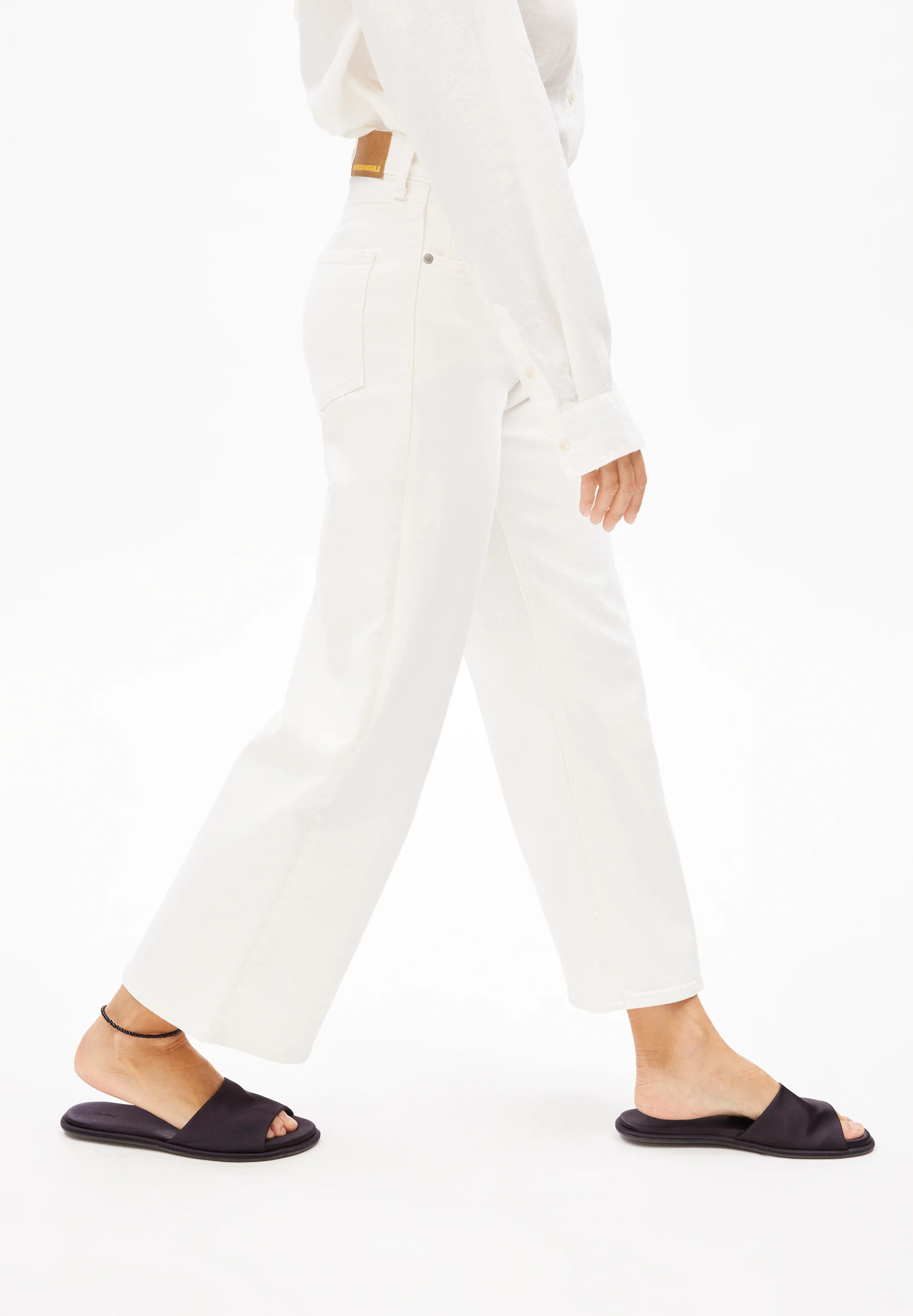 MURLIAA CROPPED WIDE JEAN Wide Jeans recycled cotton mix comfort-Stretch