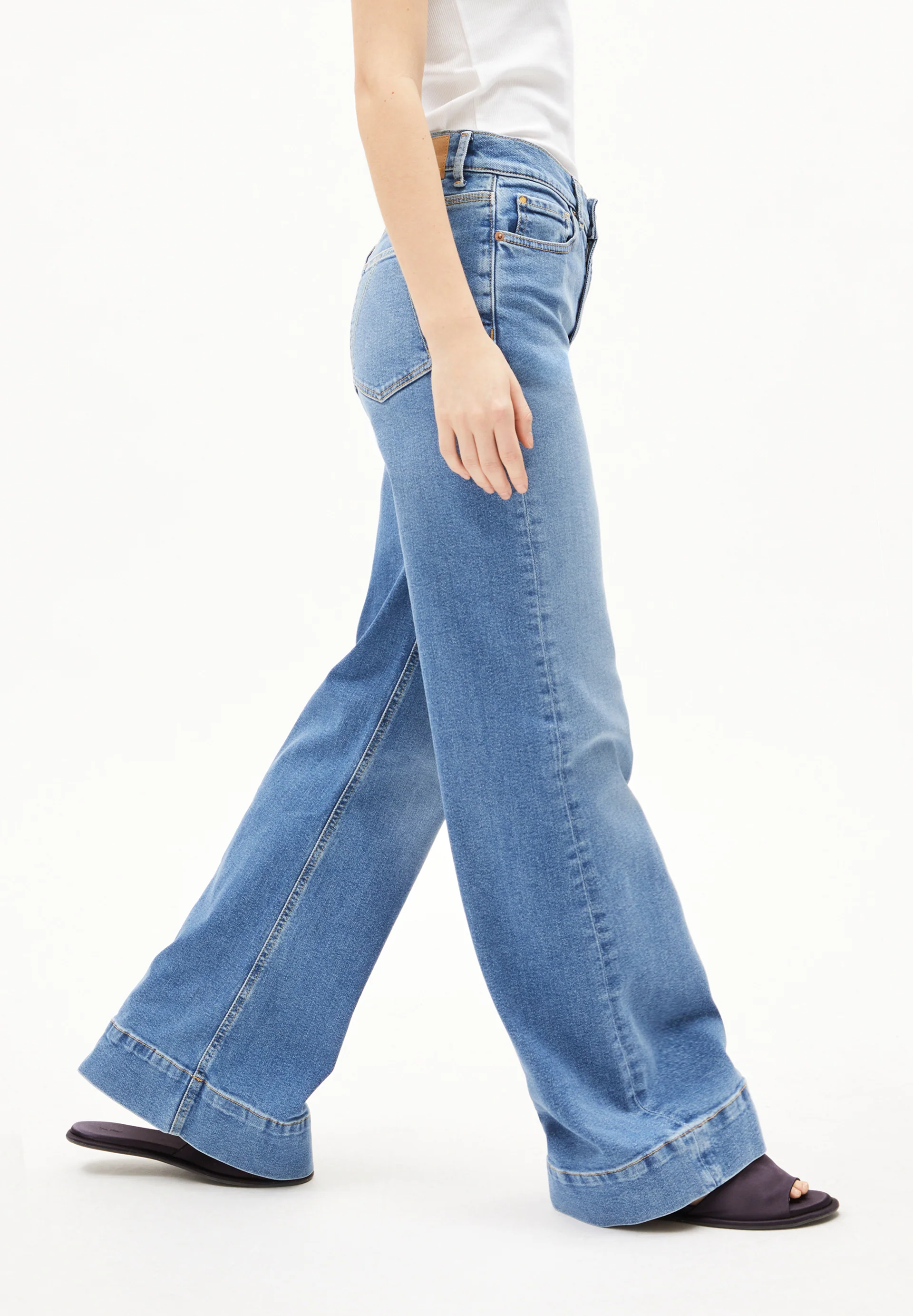 MURLIAA Wide Jeans recycled Cotton Mix Comfort Stretch