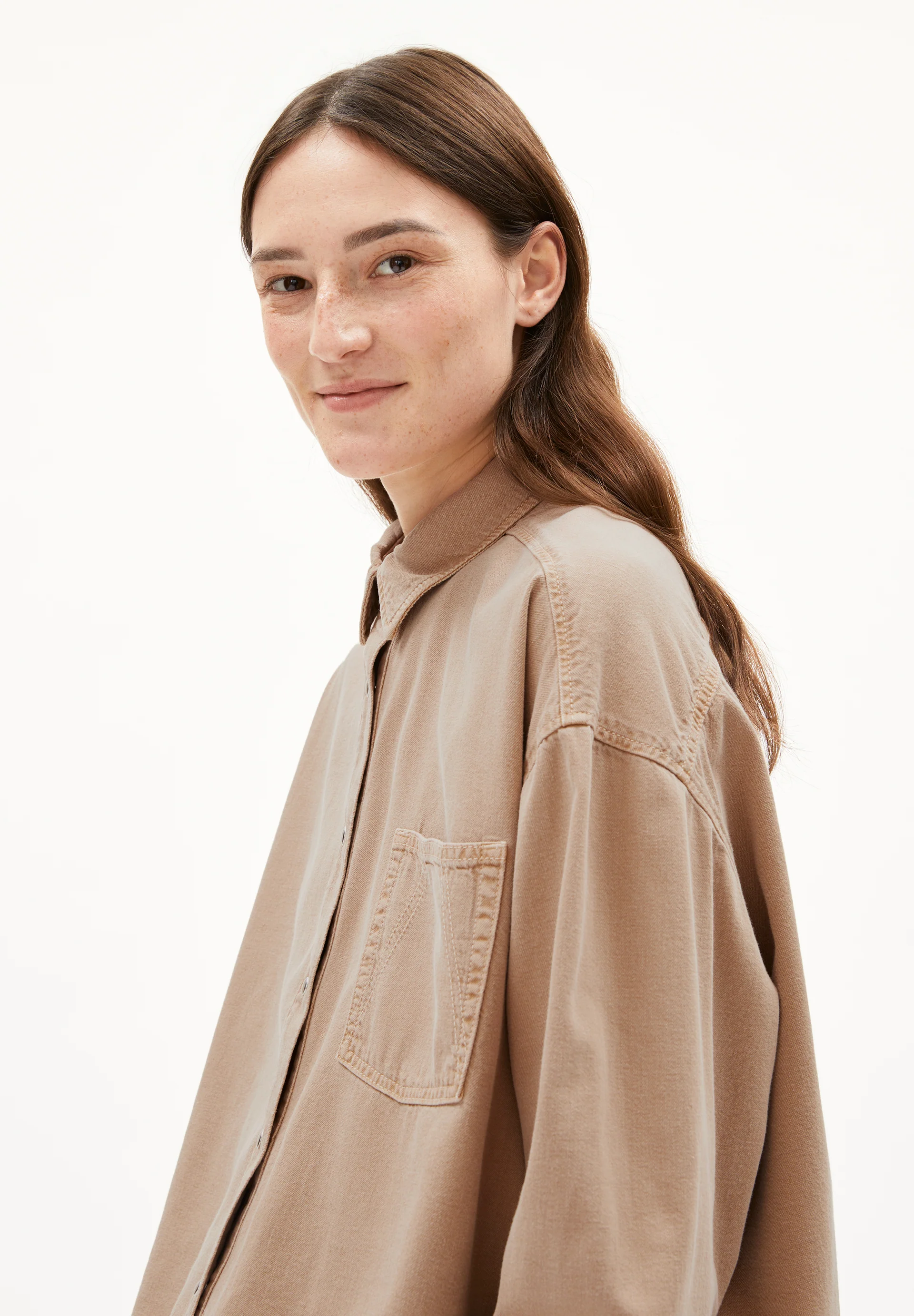 NALAANI Denim Blouse made of Organic Cotton Mix