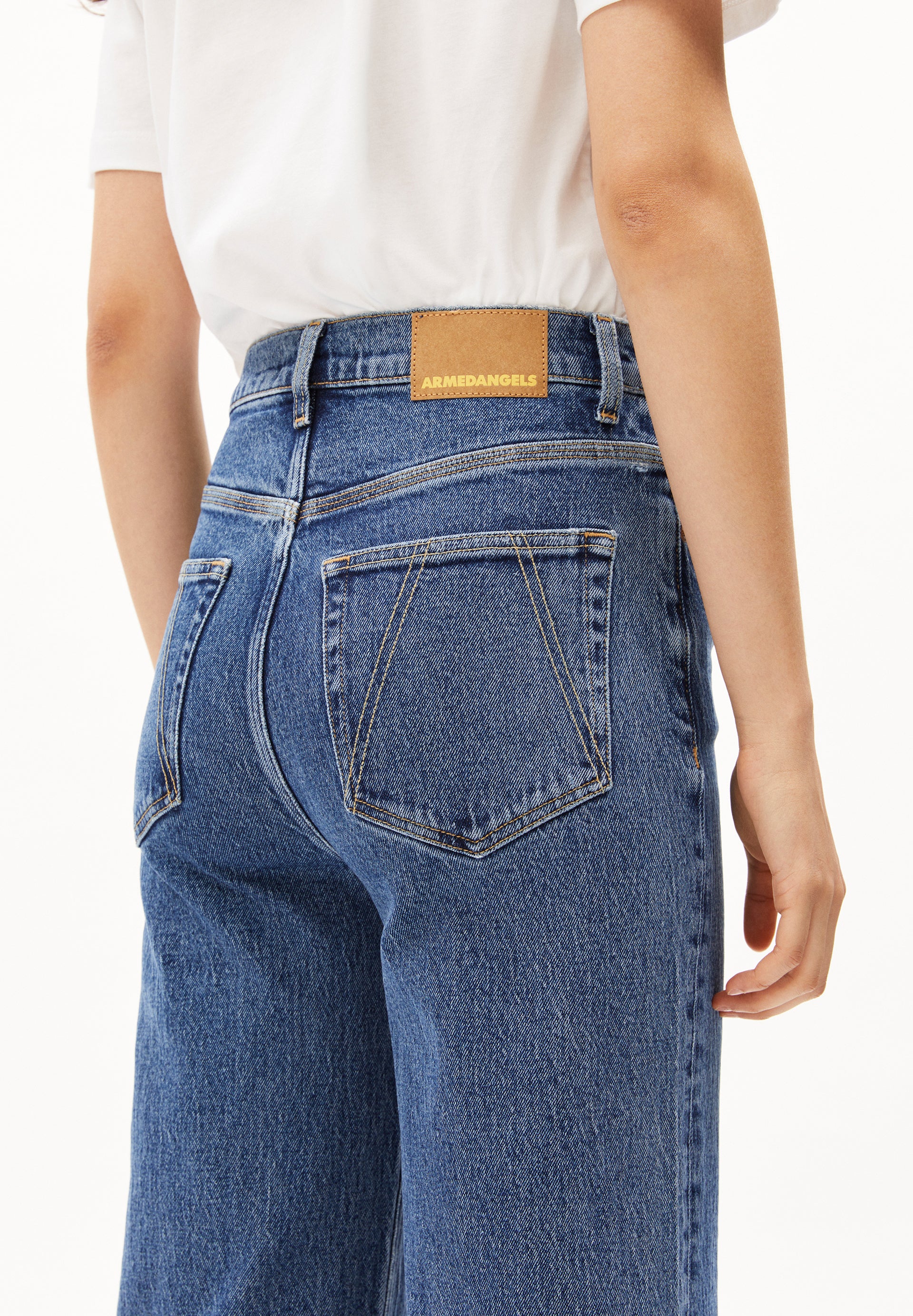 MURLIAA CROPPED WIDE JEAN Wide Jeans Organic Cotton Mix Comfort-Stretch