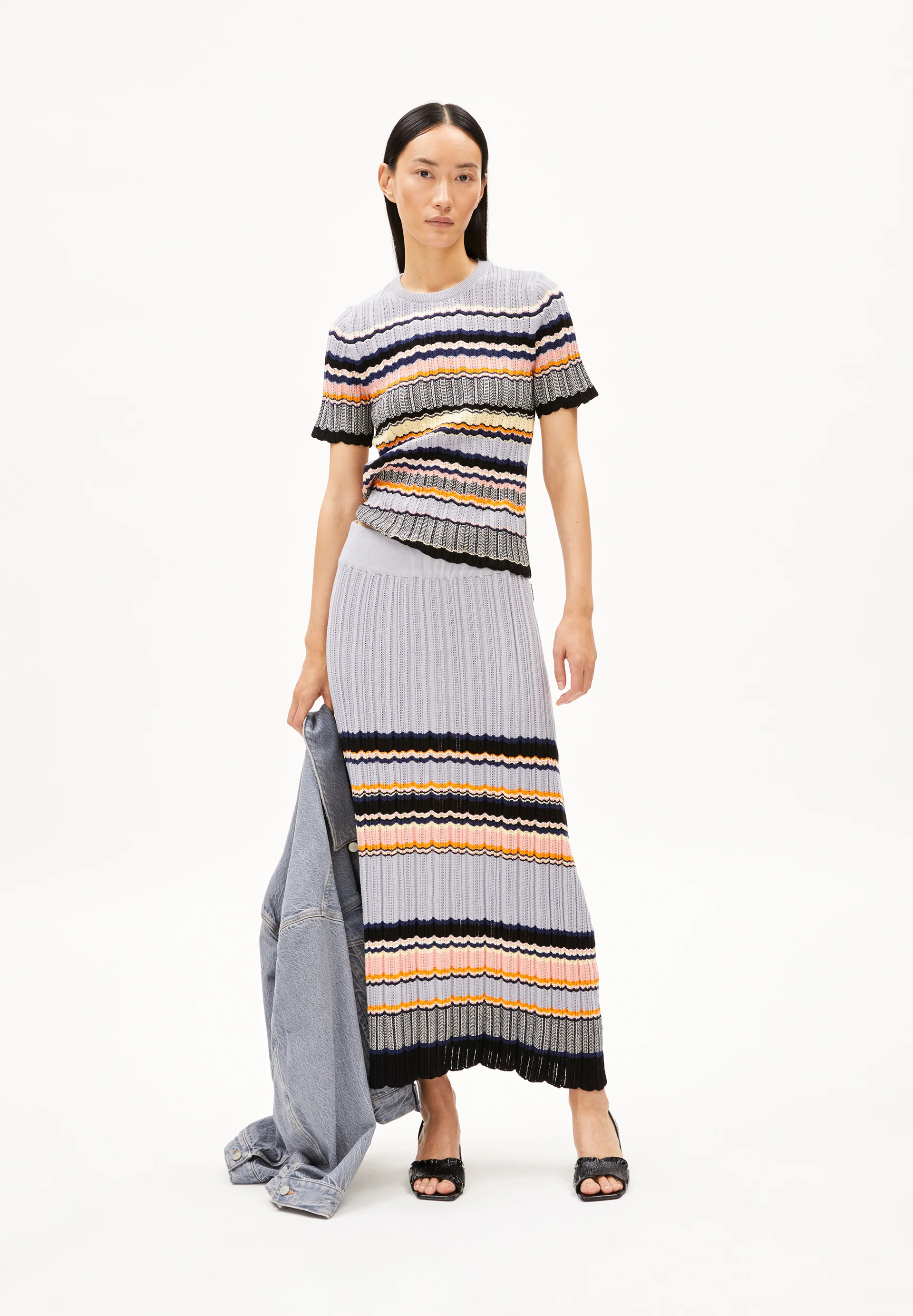 MAAYA STRIPES Knit Shirt made of Organic Cotton