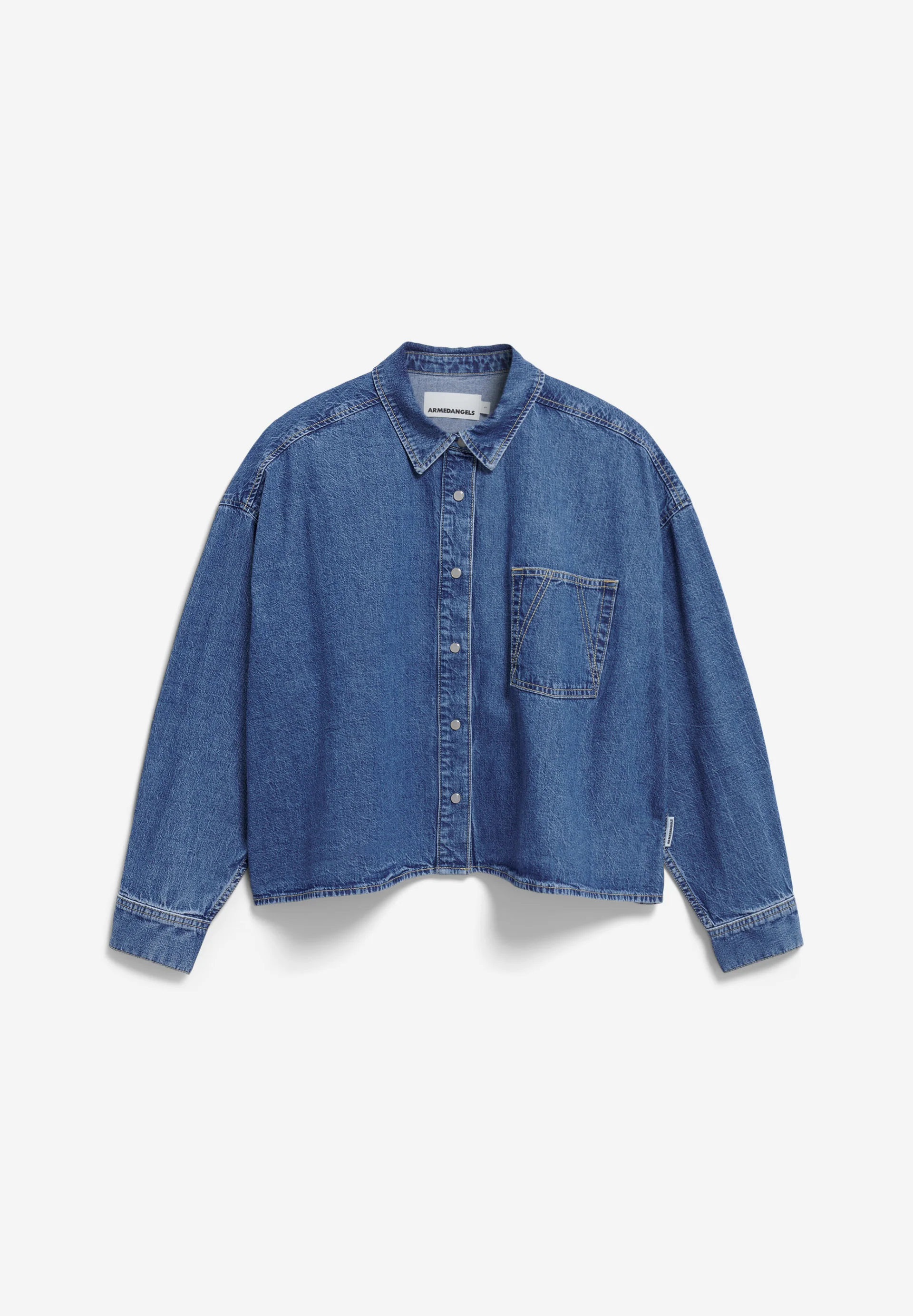 NALAANI Denim Blouse made of Organic Cotton Mix