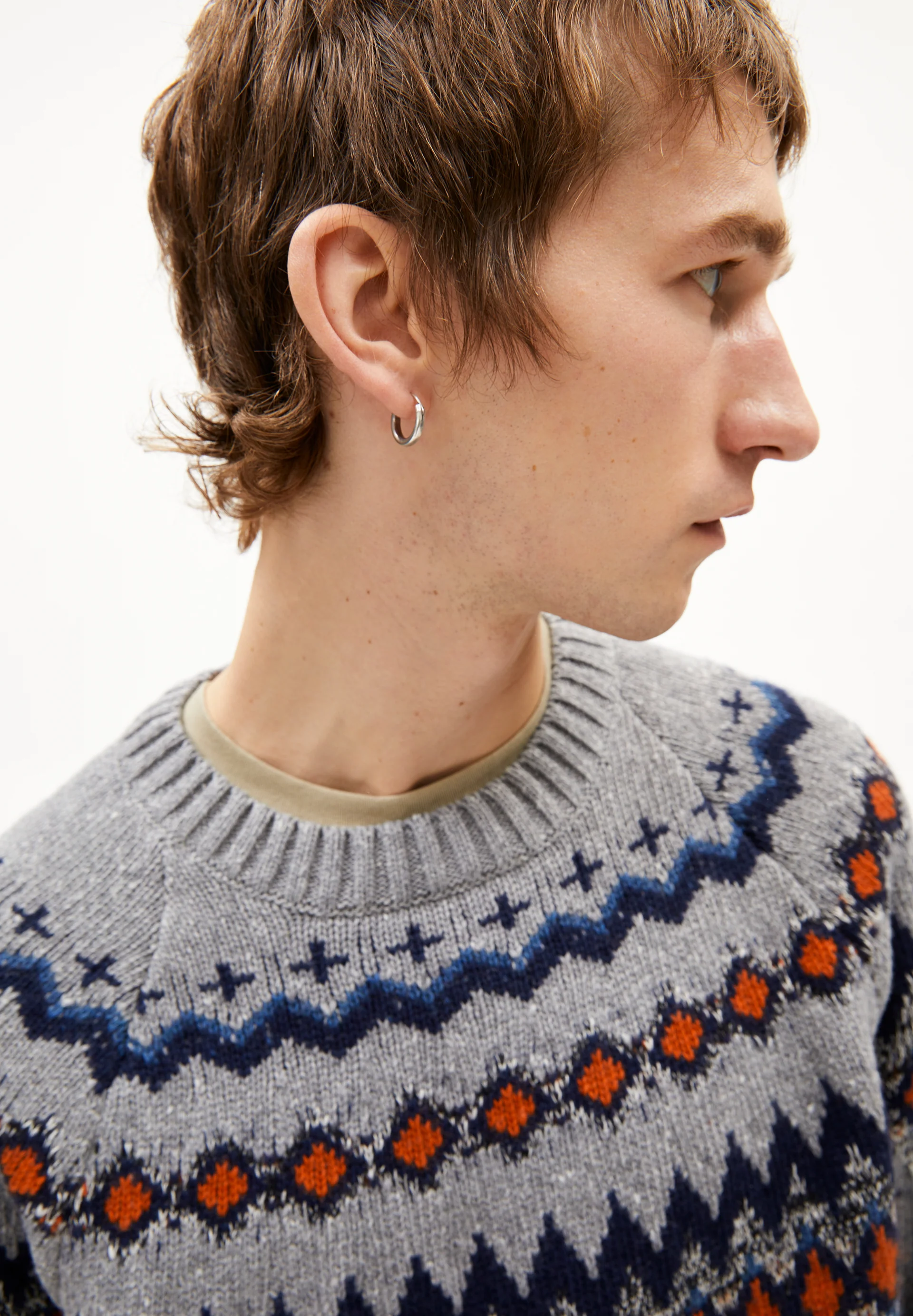 KAALLA FAIR ISLE Sweater made of recycled Organic Wool Mix