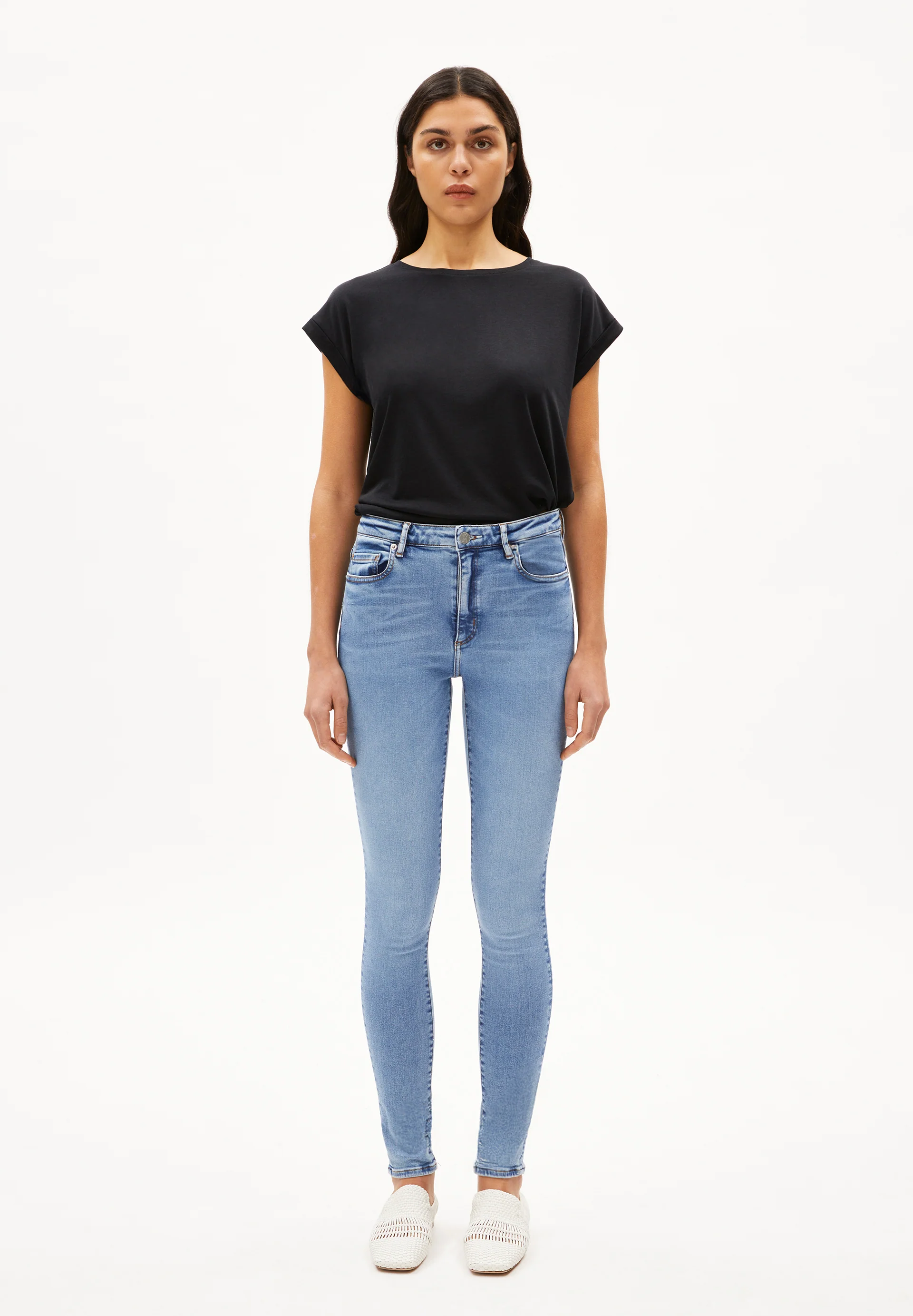TILLAA Skinny Jeans Mid Waist Organic Cotton Mix X-Stretch