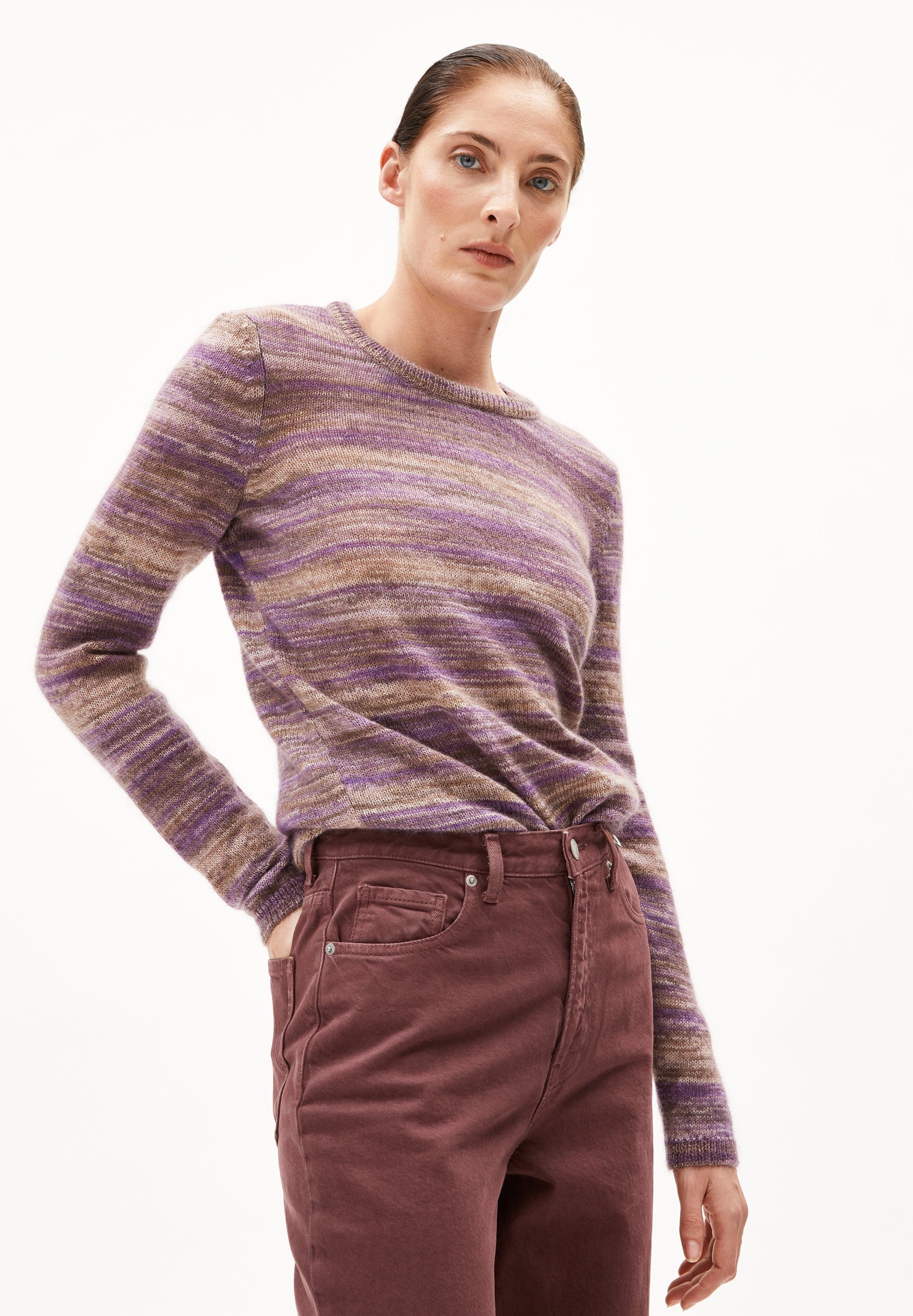 ROYAA STAMPATO Sweater made of Mohair Wool Mix