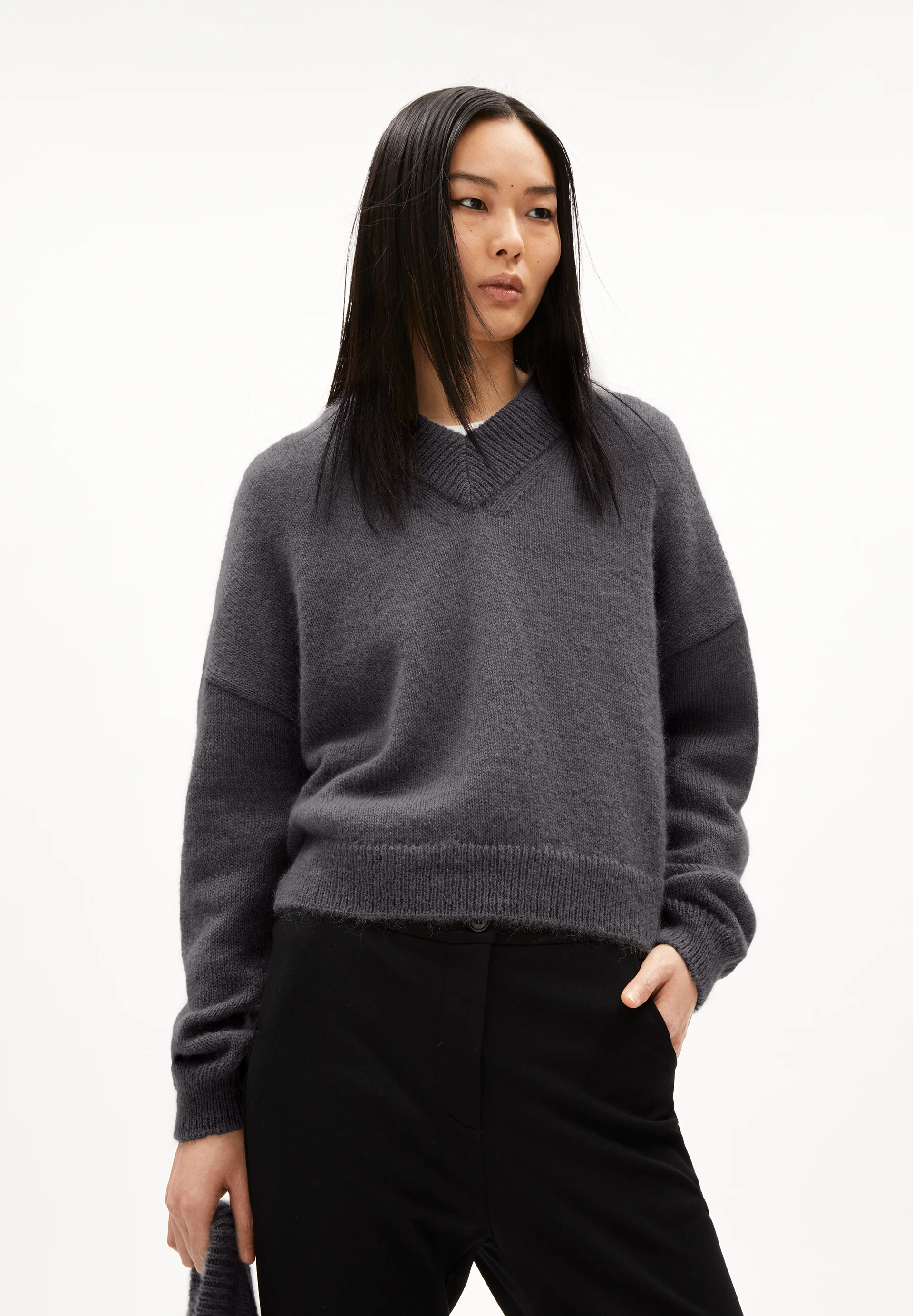 ALBASAA MOHAIR Sweater Oversized Fit made of Mohair Wool Mix