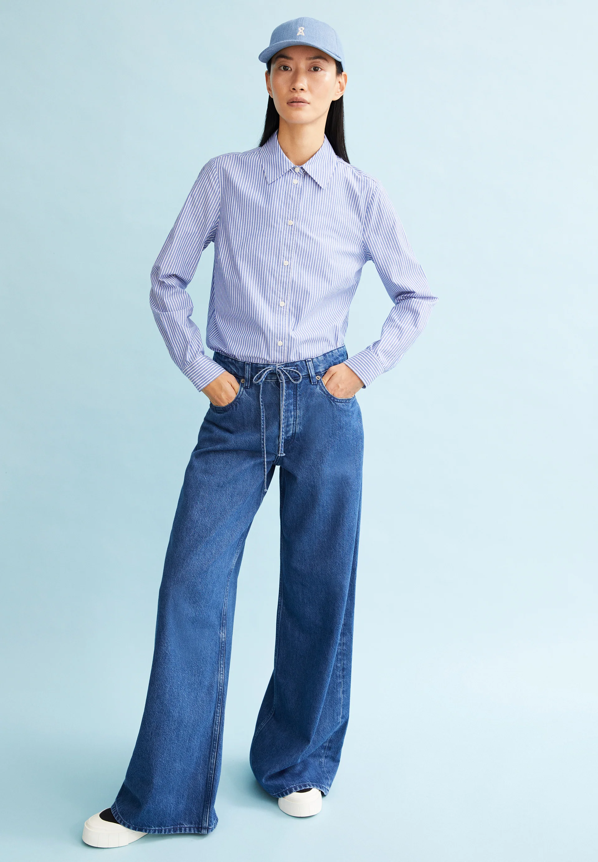 LOUILAA STRIPED Blouse from organic cotton