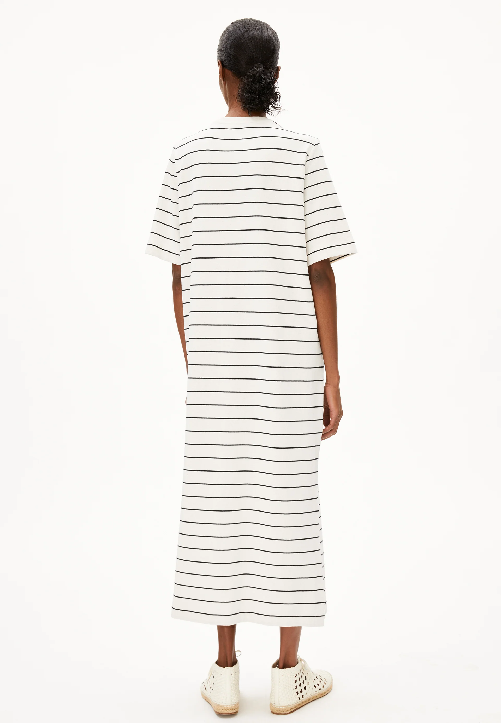 XELINAA FINE STRIPE MIDI DRESS Heavyweight Jersey Dress made of recycled Cotton Mix