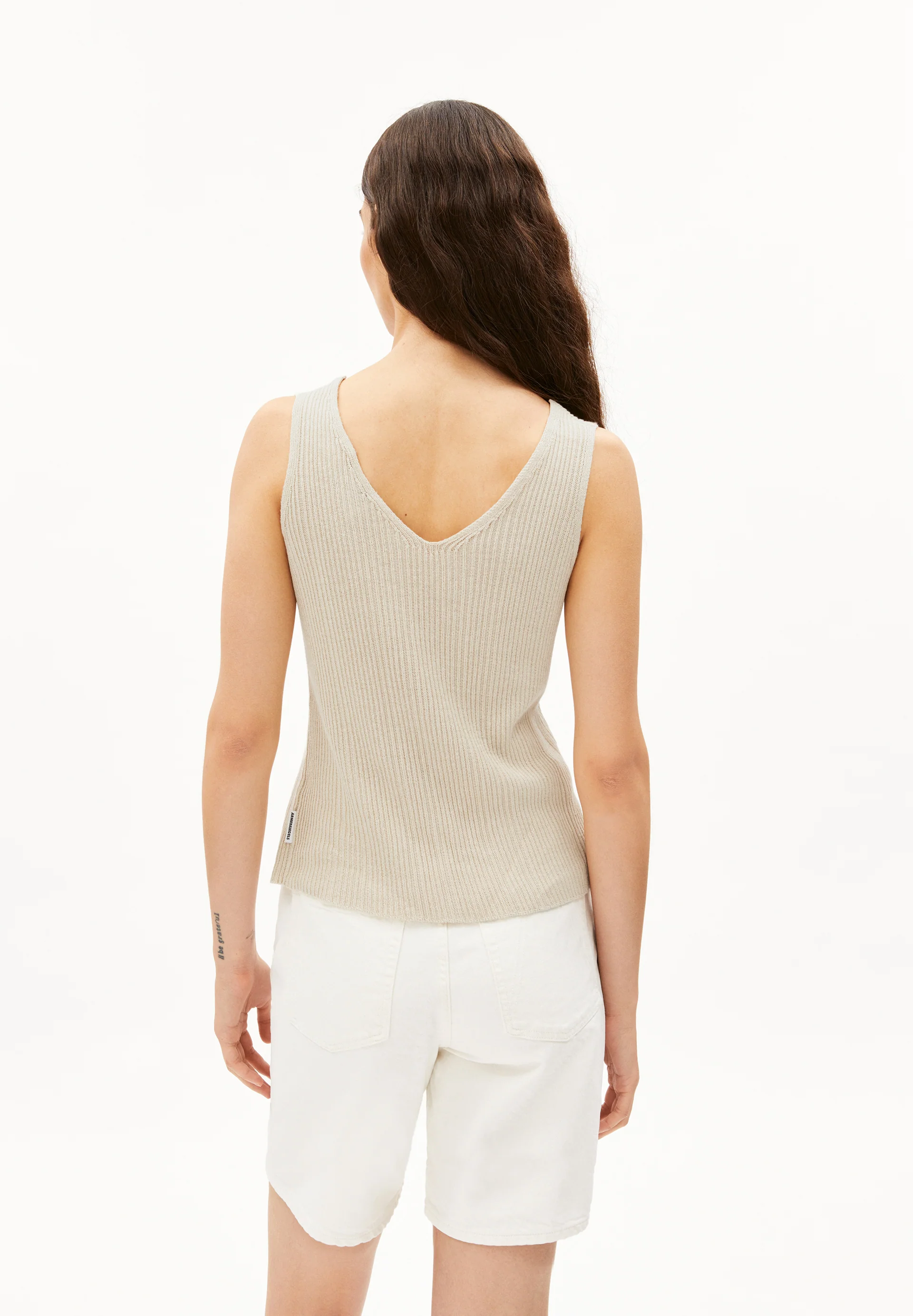 LINEN BLEND KNIT TOP Knit Top made of Linen-Mix