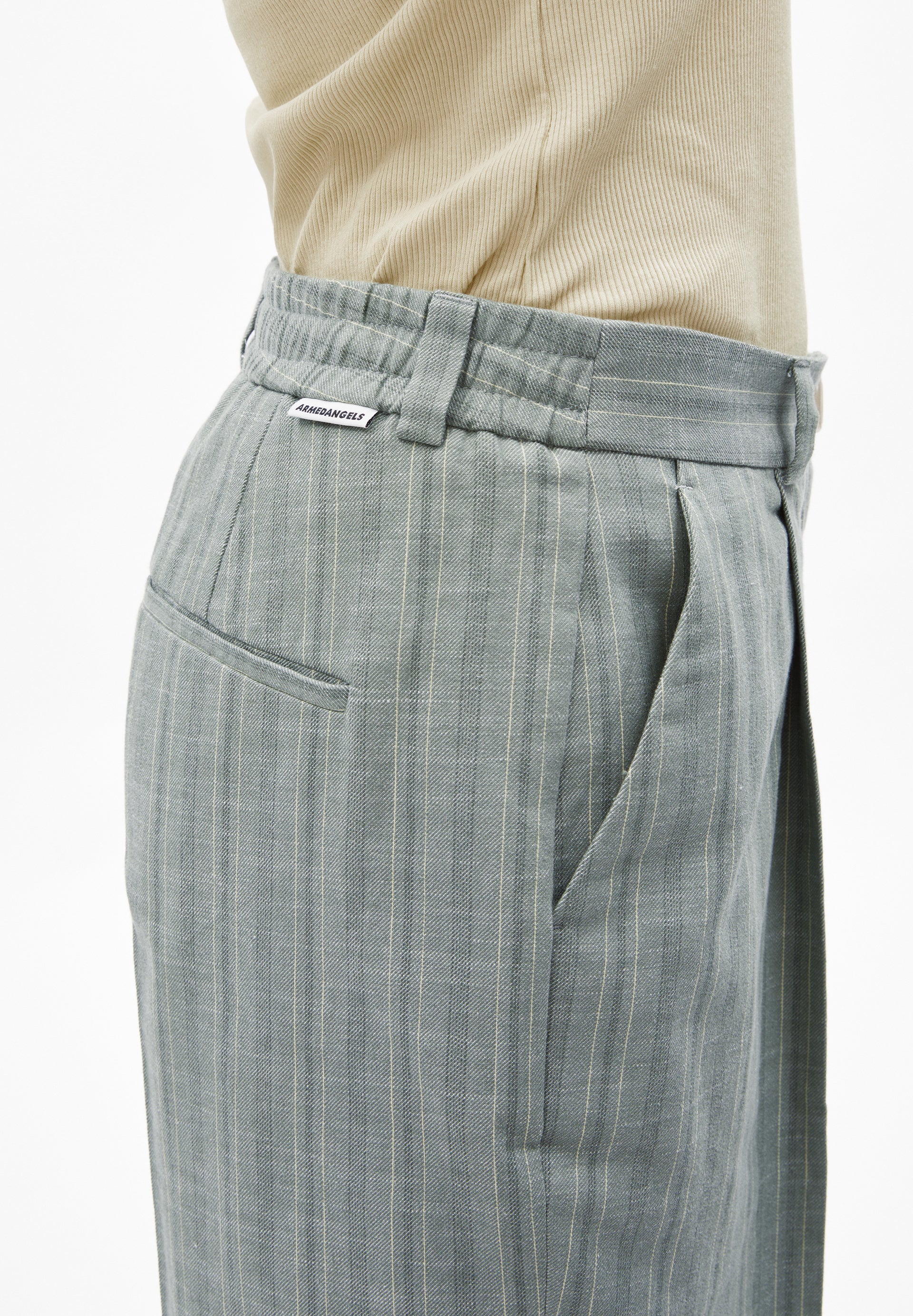 NUMAALI STRIPE Woven Pants made of Organic Cotton