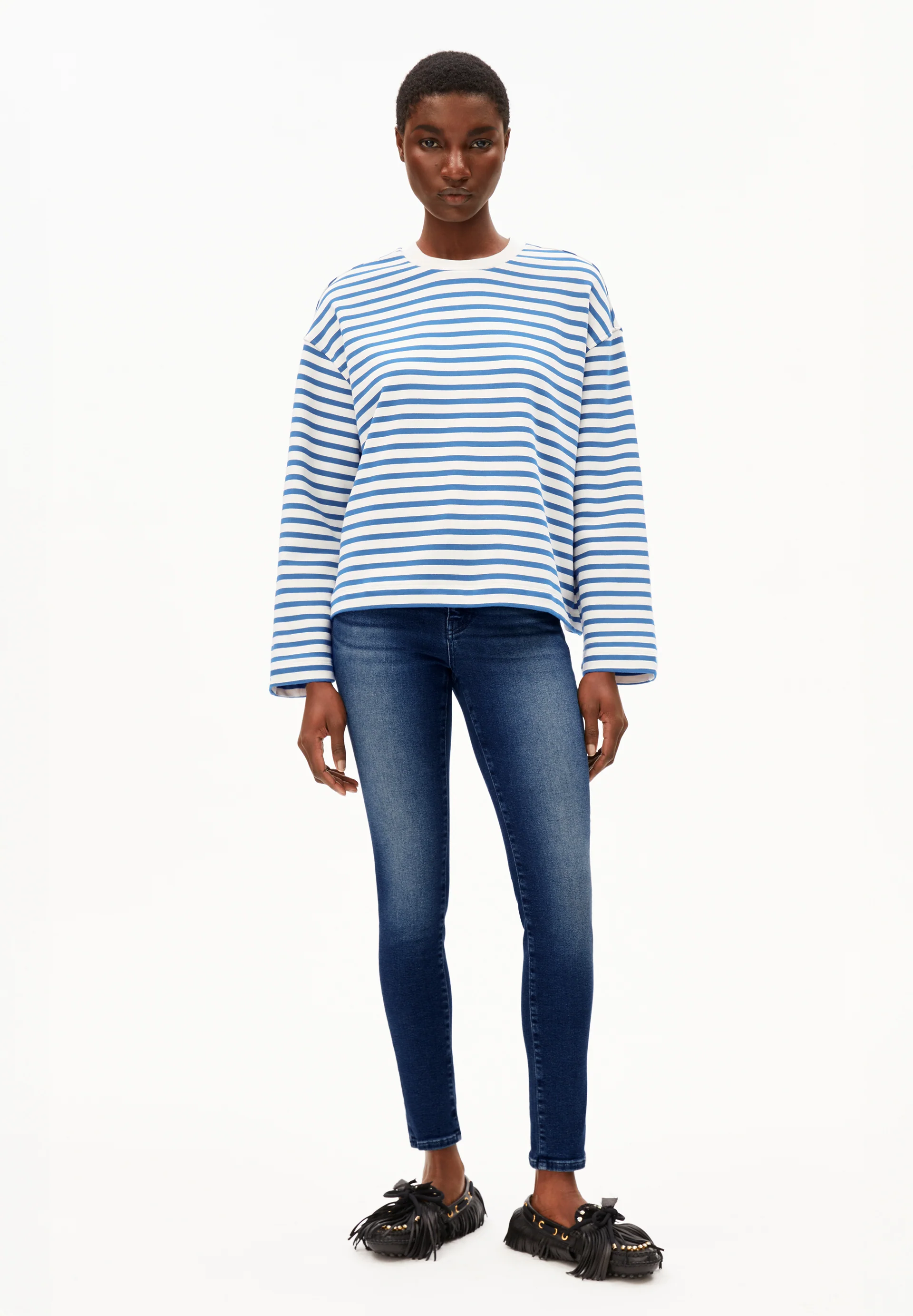 FRANKAA MAARLEN STRIPE Sweatshirt from organic cotton