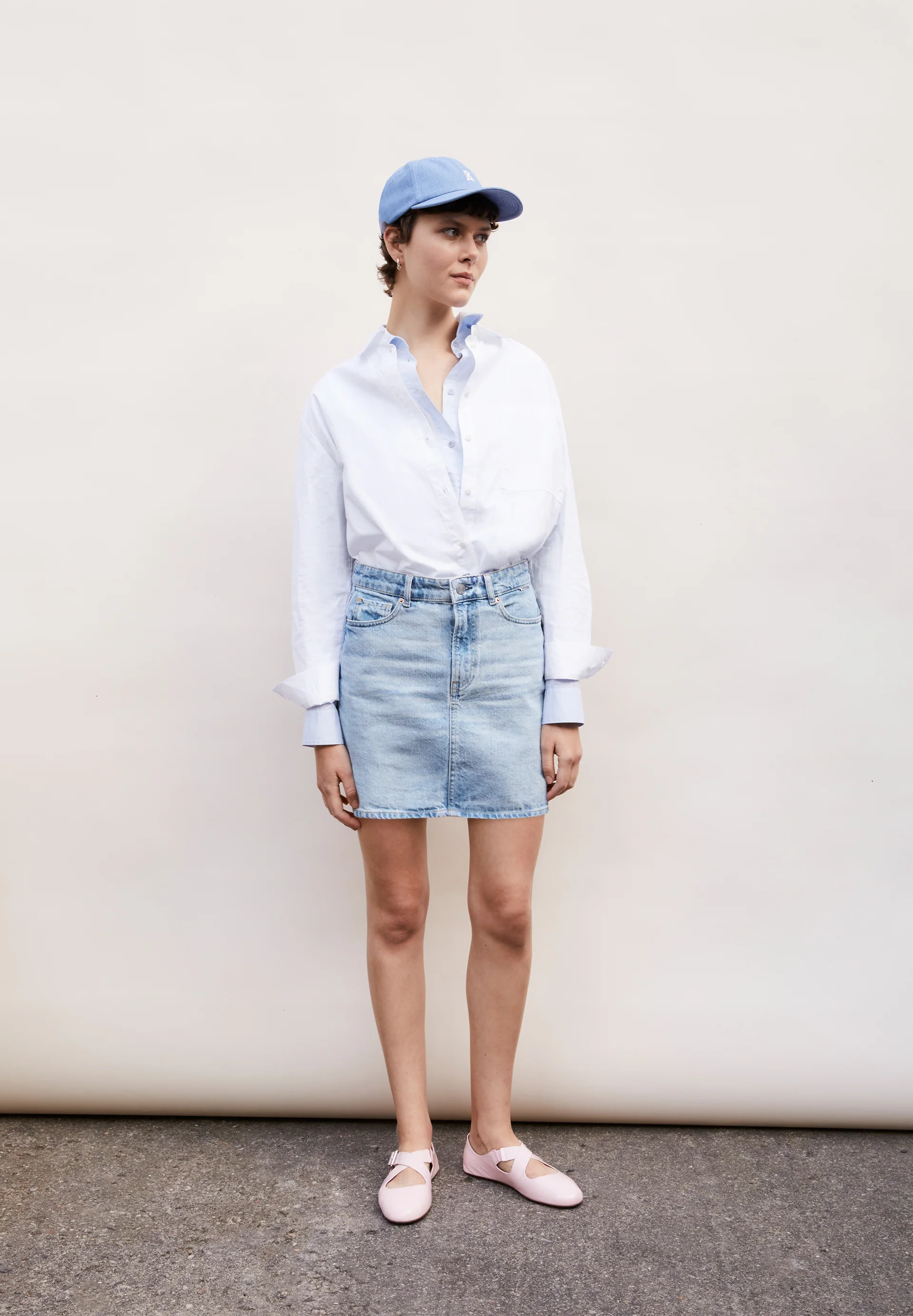 AACUMERI DENIM MINI SKIRT Denim Skirt made of recycled Cotton