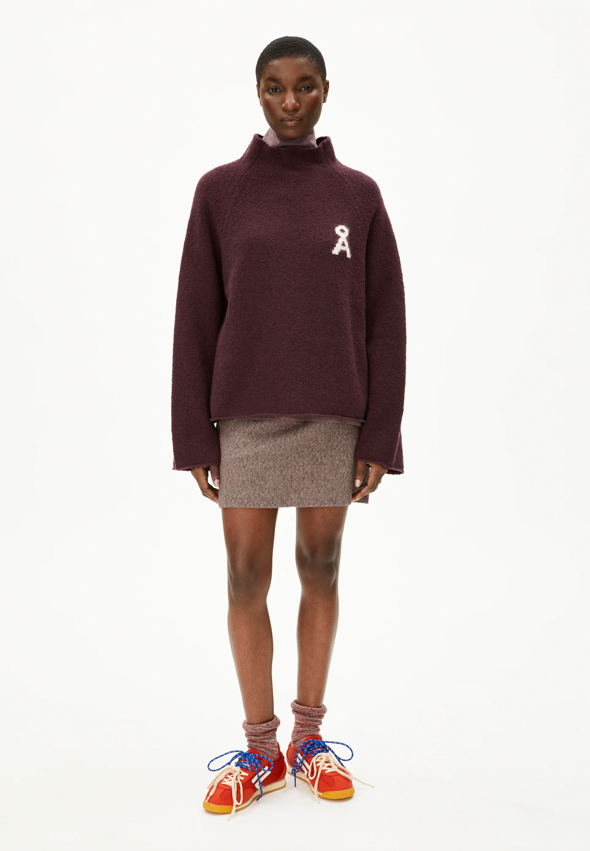 ICONIC Å MONALAA BOUCLÉ Jumper made from a wool blend