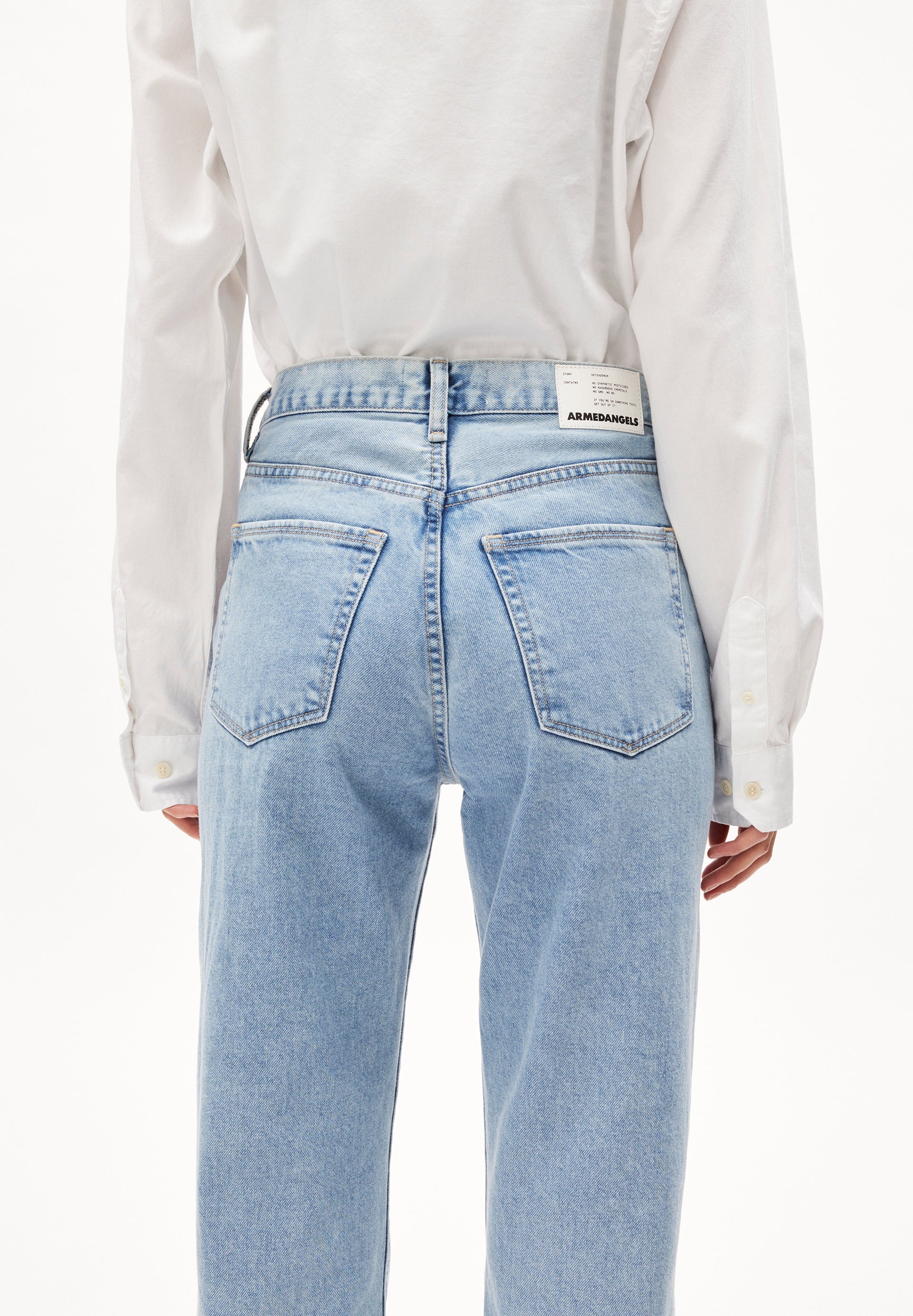 AAIKALA Jeans Straight Leg High Waist recycled Cotton Non-Stretch