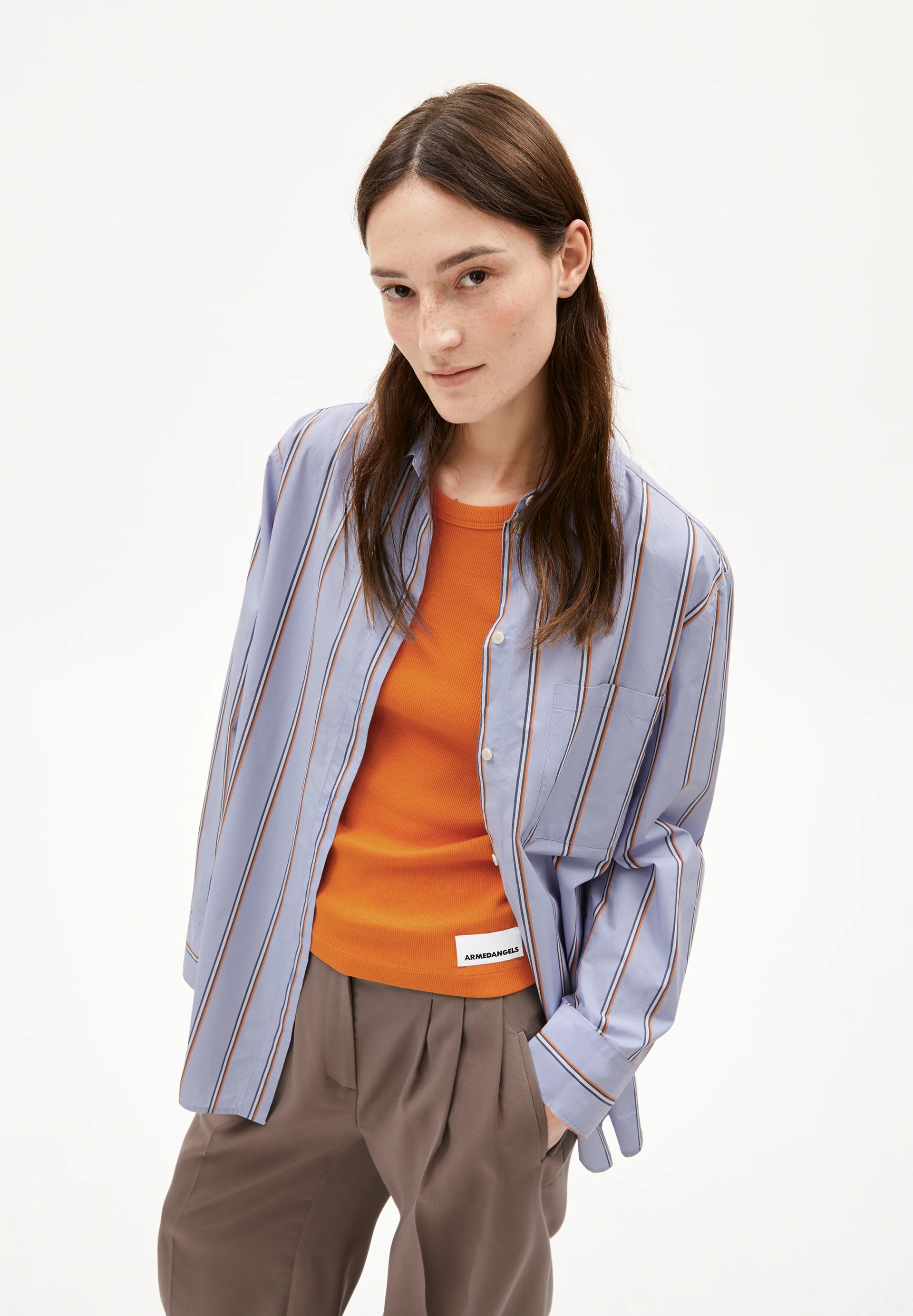 HALIAA STRIPED Blouse from organic cotton
