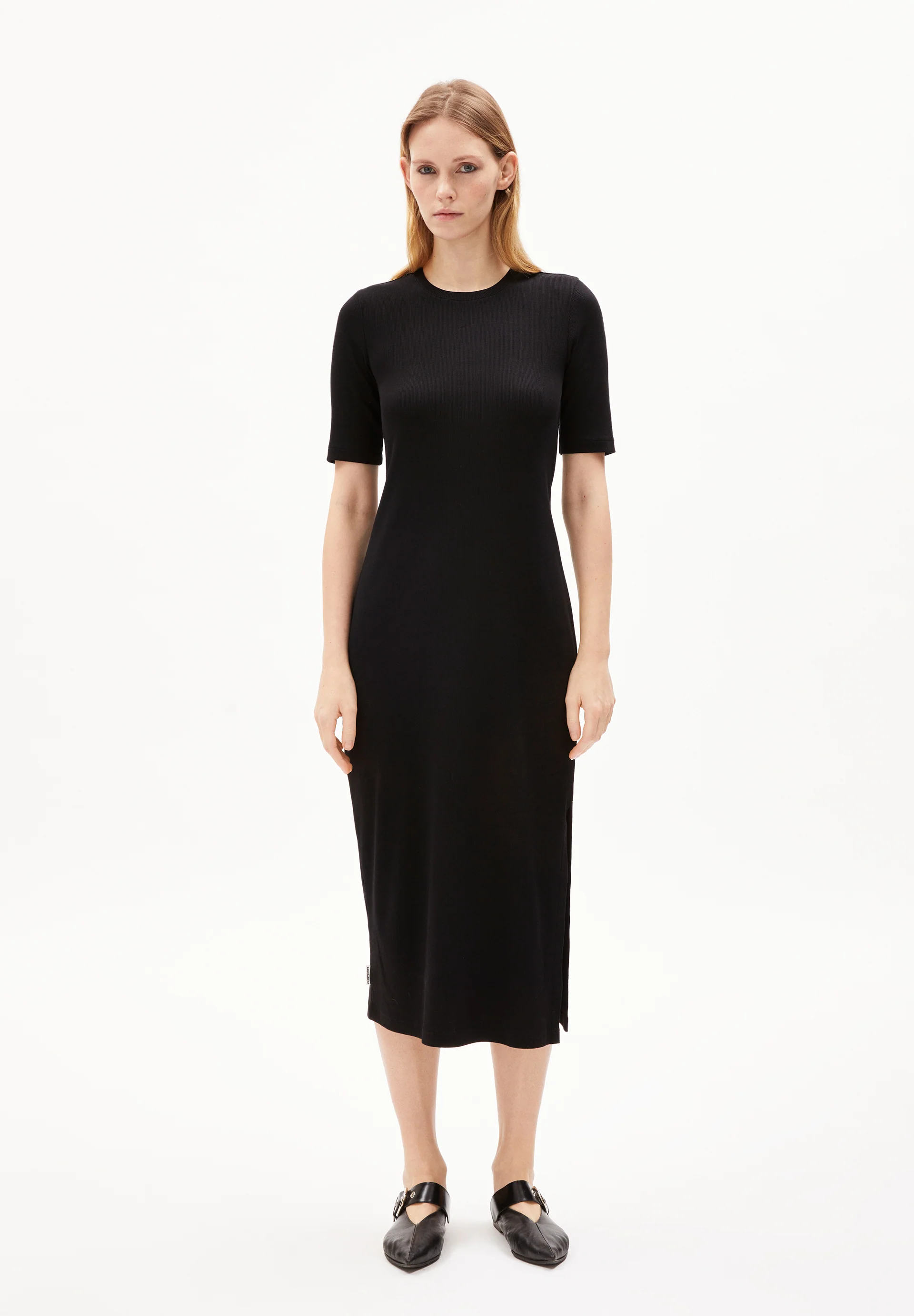 SEHAARAA Rib-Jersey Dress made of Organic Cotton Mix