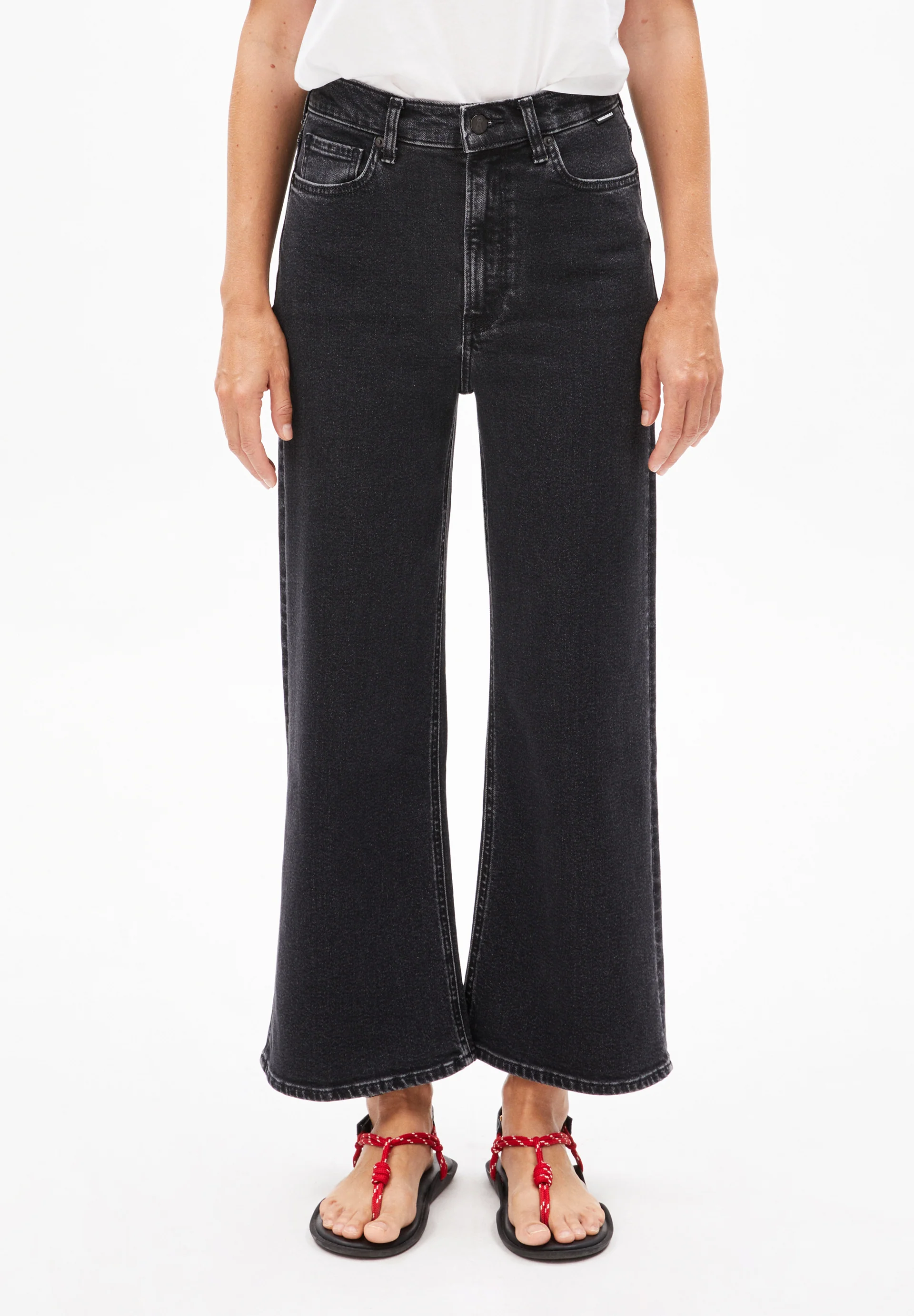 MURLIAA CROPPED WIDE JEAN Wide Jeans recycled cotton mix comfort-Stretch