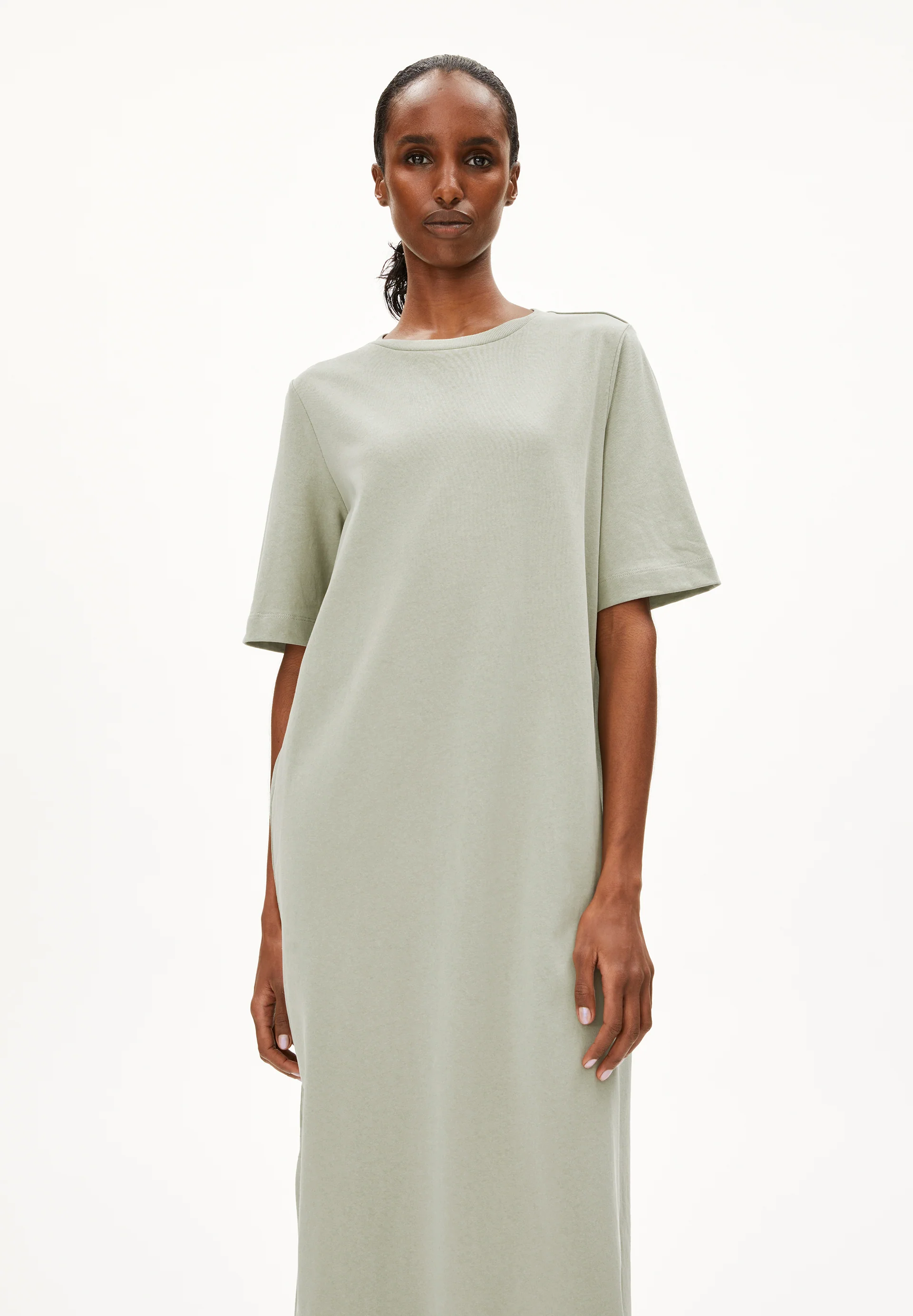 XELINAA JERSEY MIDI DRESS Heavyweight Jersey Dress made of recycled Cotton Mix