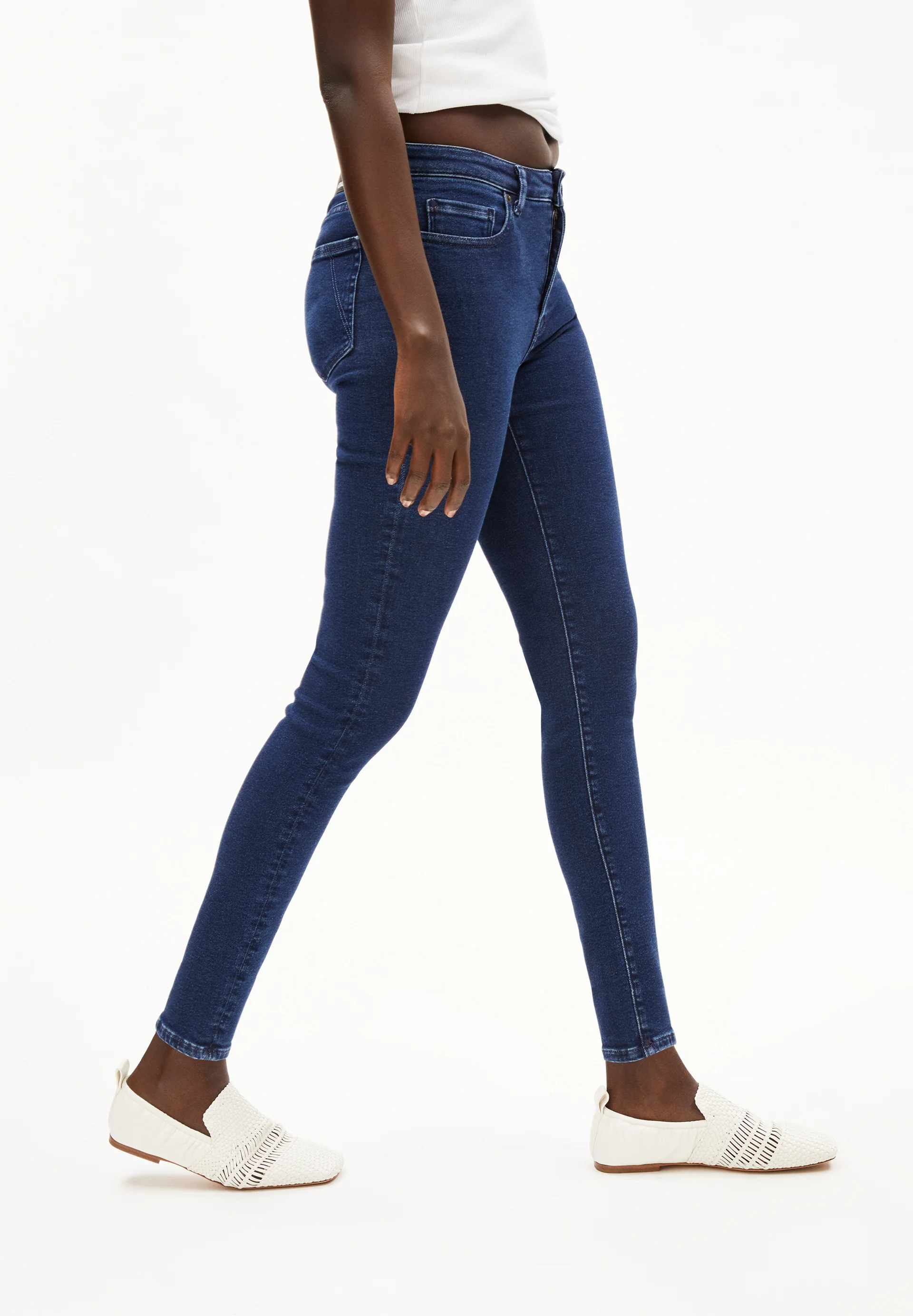 TILLAA Skinny Jeans Mid Waist Organic Cotton Mix X-Stretch