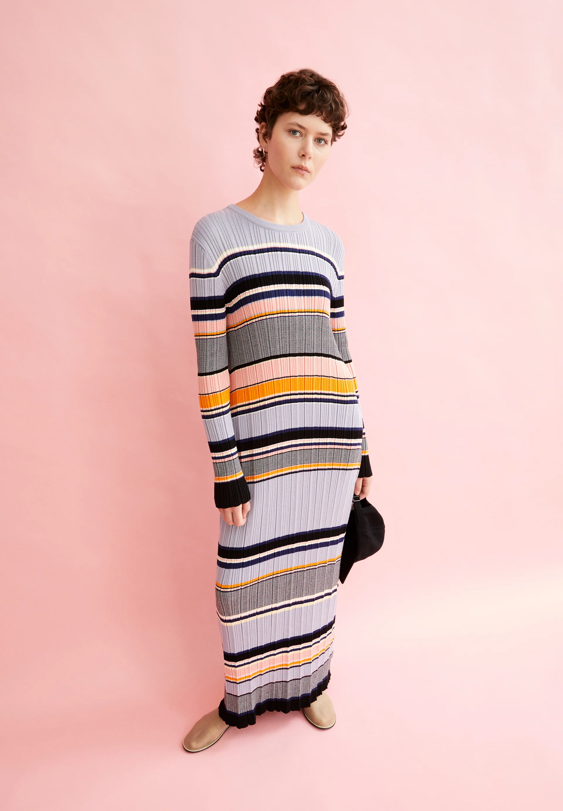 KAAMILA STRIPES Knitdress from organic cotton