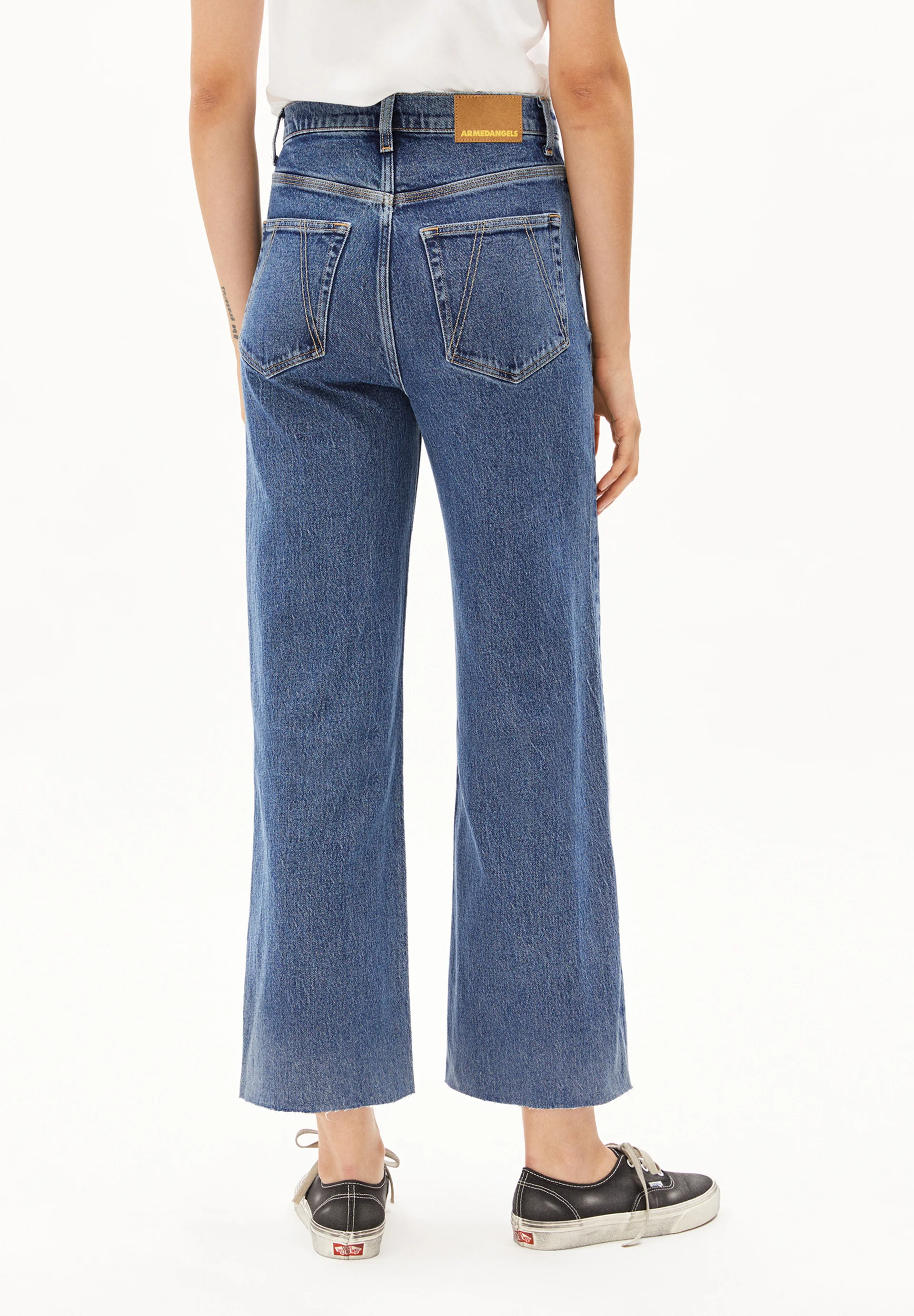 MURLIAA CROPPED WIDE JEAN Wide Jeans Organic Cotton Mix Comfort-Stretch