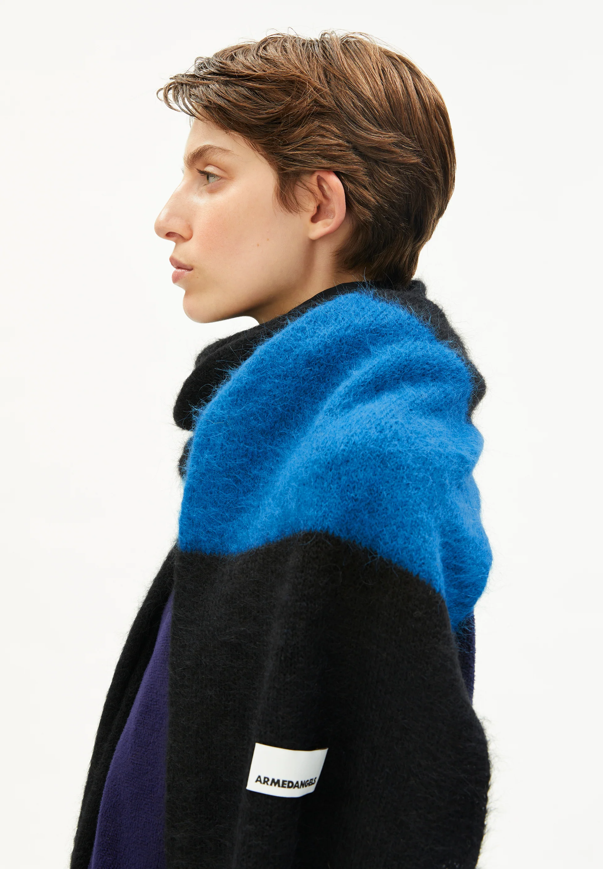SAABE STRIPED UN-WASTED Scarf made from an alpaca-wool blend