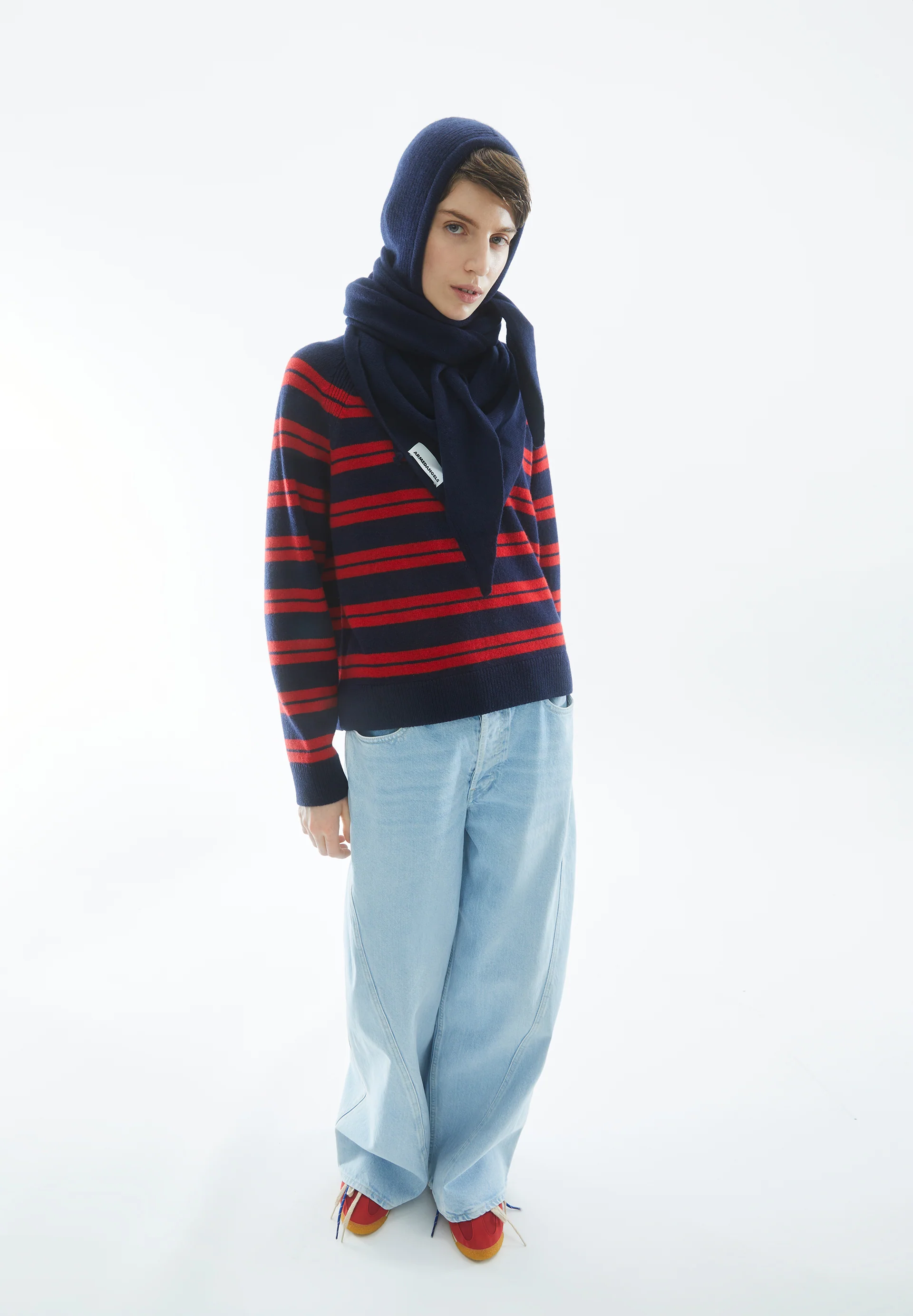 LILIRIAA FINE STRIPES Jumper made from an organic wool blend