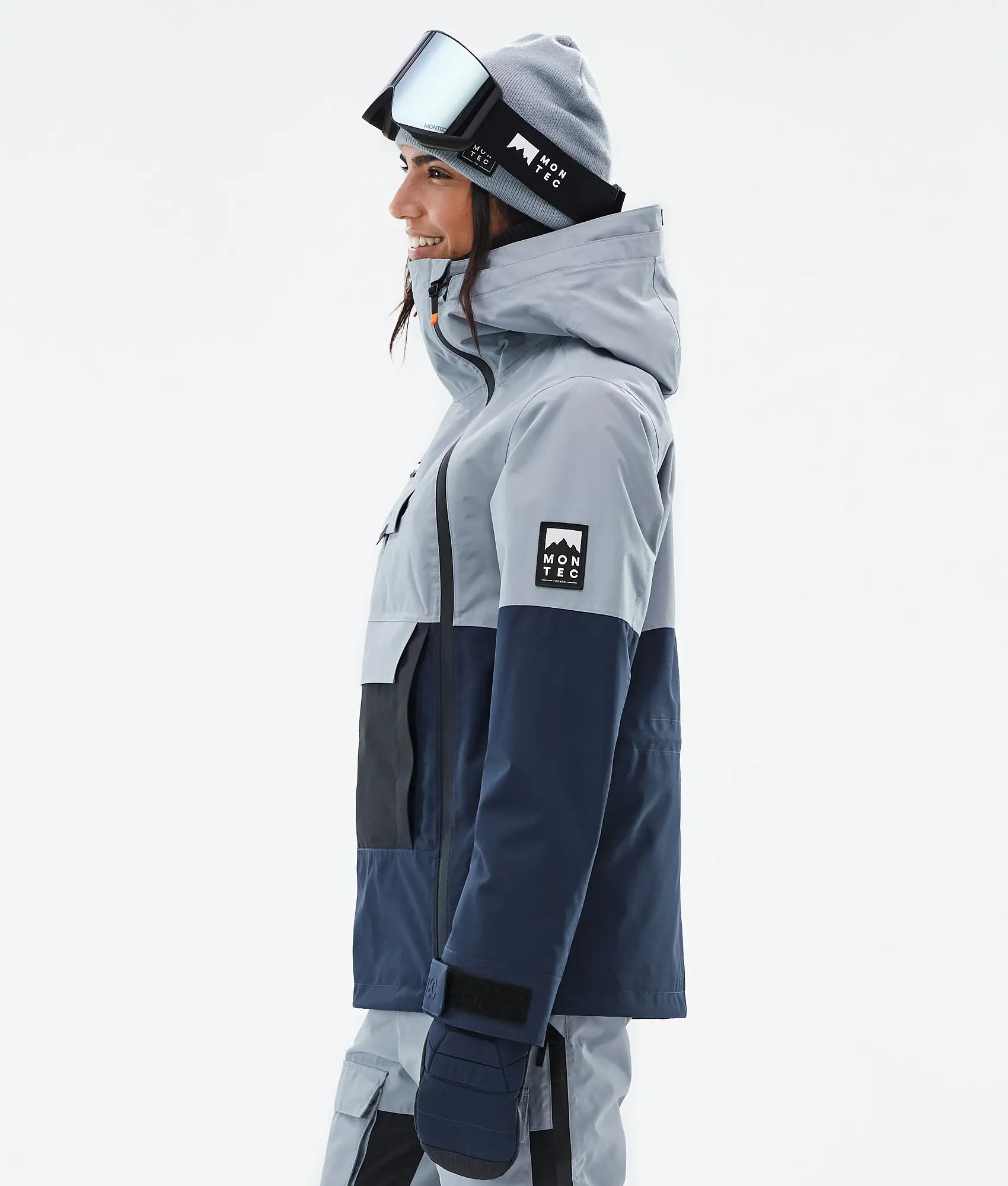 Doom W Ski Jacket Women Soft Blue/Black/Dark Blue
