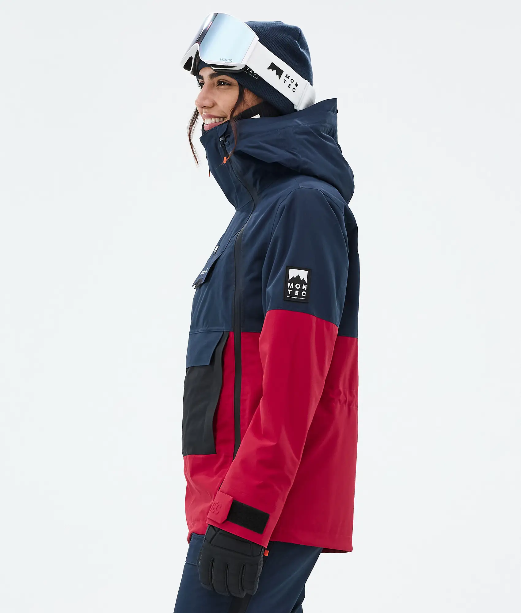 Doom W Ski Jacket Women Dark Blue/Black/Deep Red