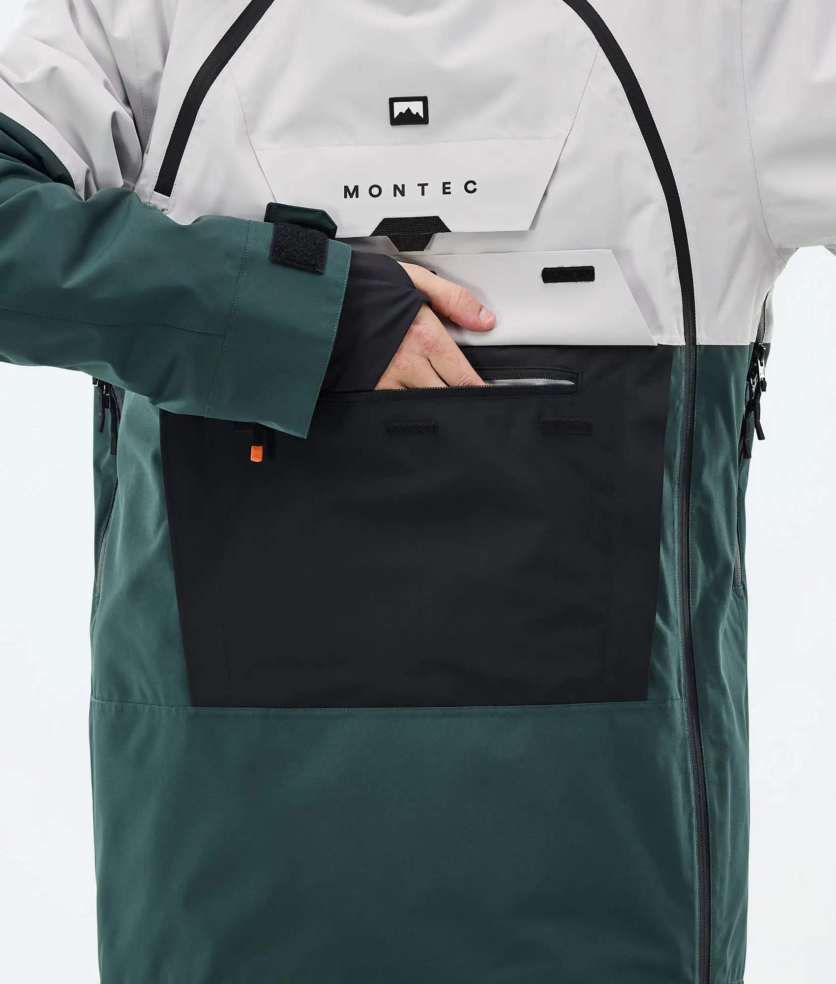 Doom Snowboard Jacket Men Light Grey/Black/Dark Atlantic