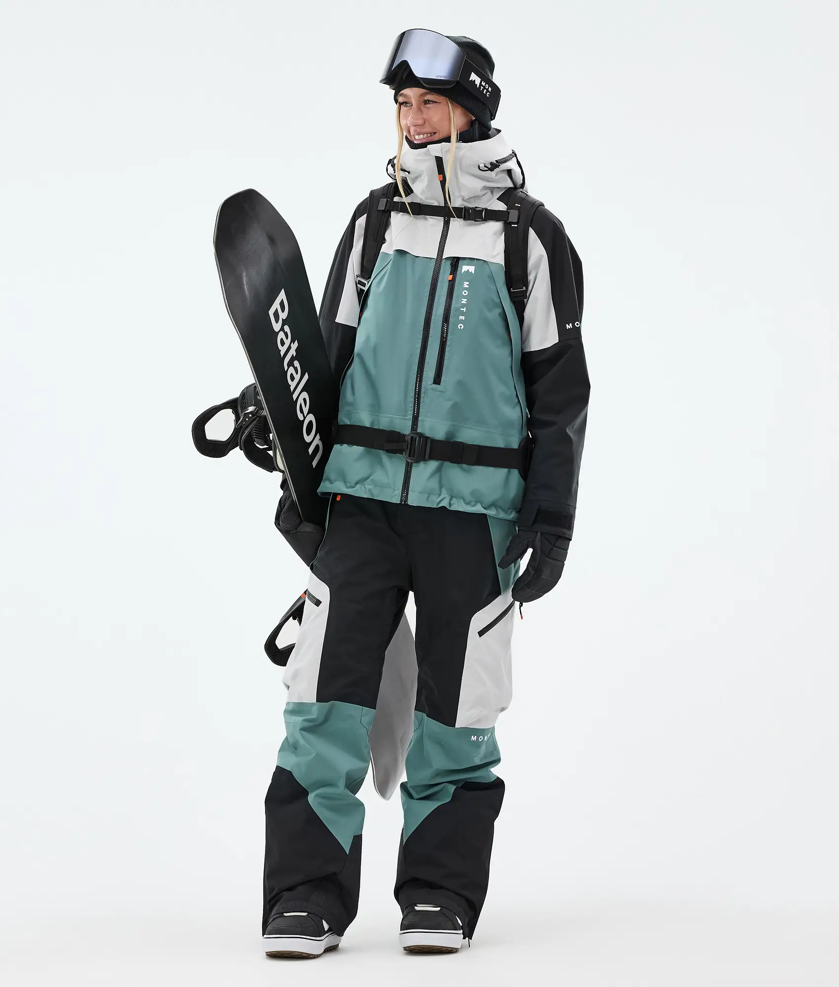 Oracle W Snowboard Jacket Women Light Grey/Black/Atlantic