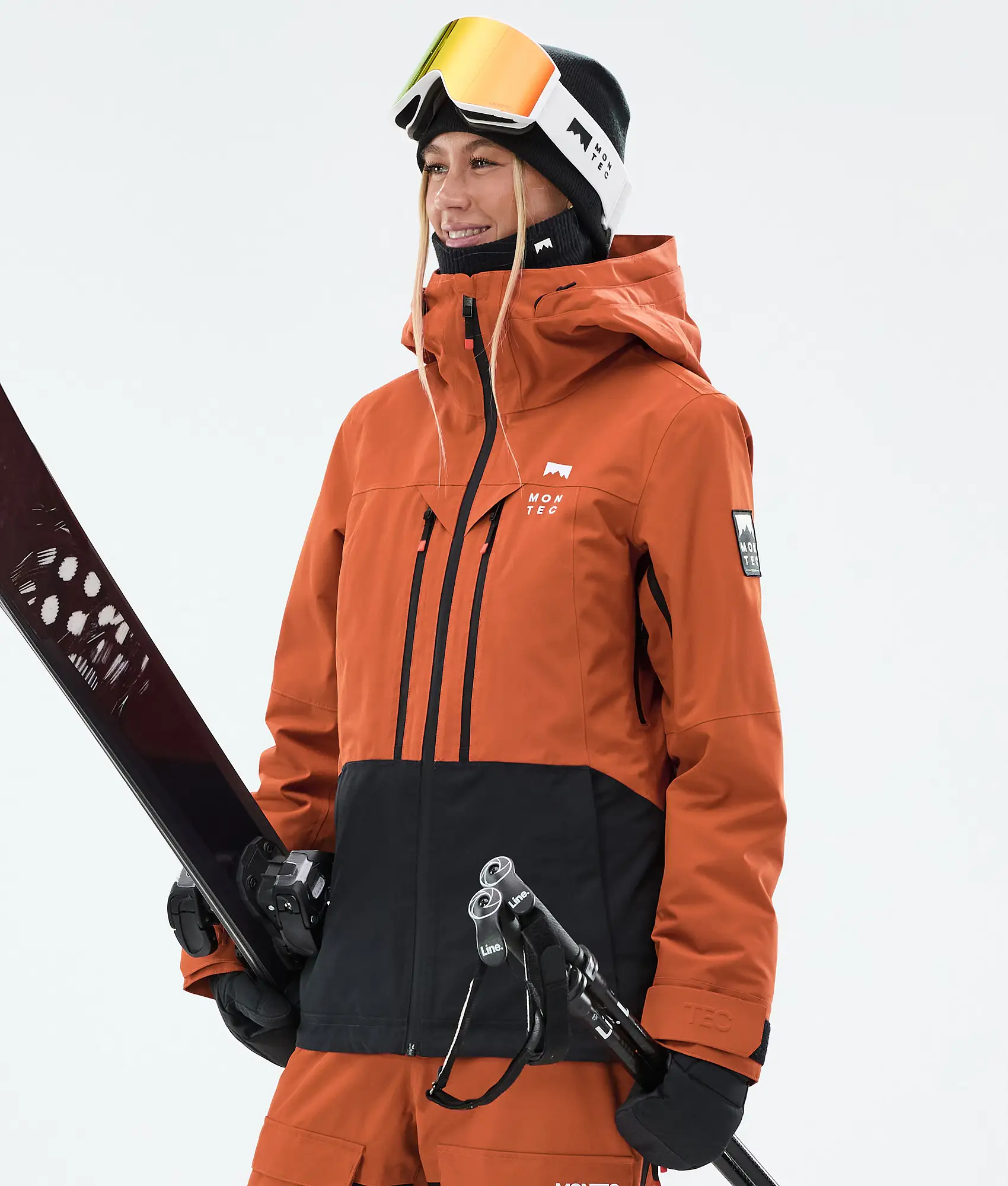 Moss W Ski Jacket Women Burned Orange/Black