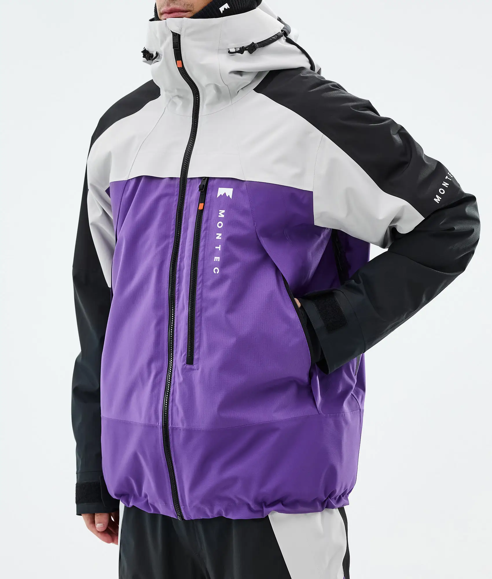 Oracle Ski Jacket Men Light Grey/Black/Vivid Purple