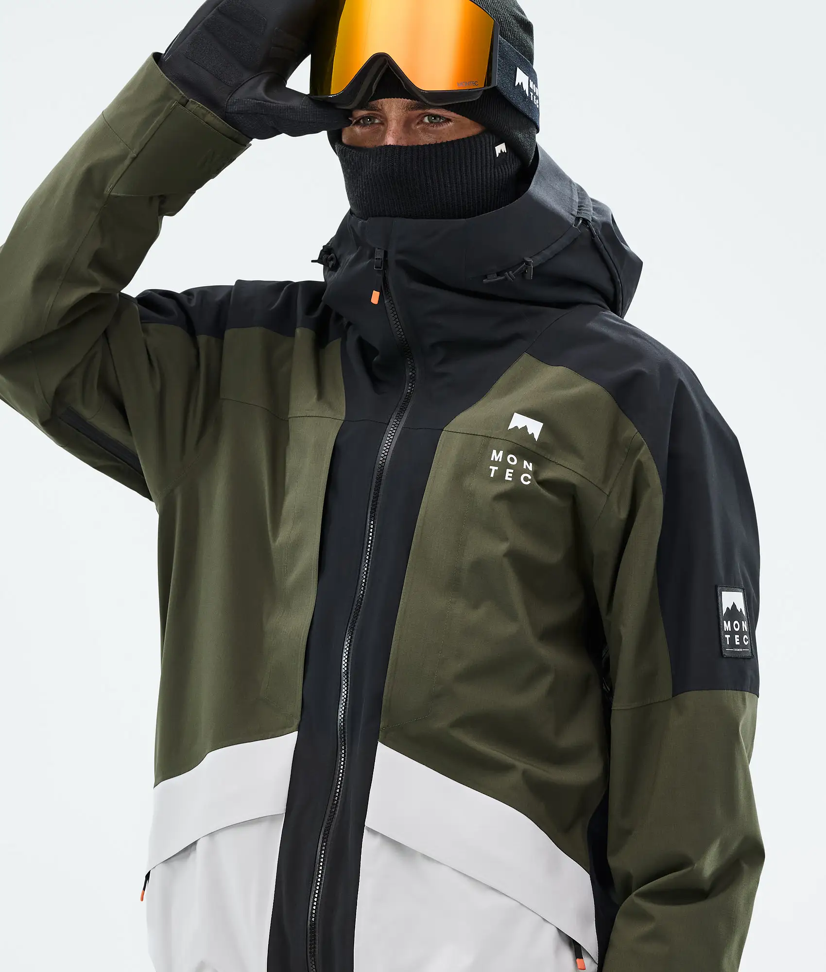 Morpheus Ski Jacket Men Black/Olive Green/Light Grey