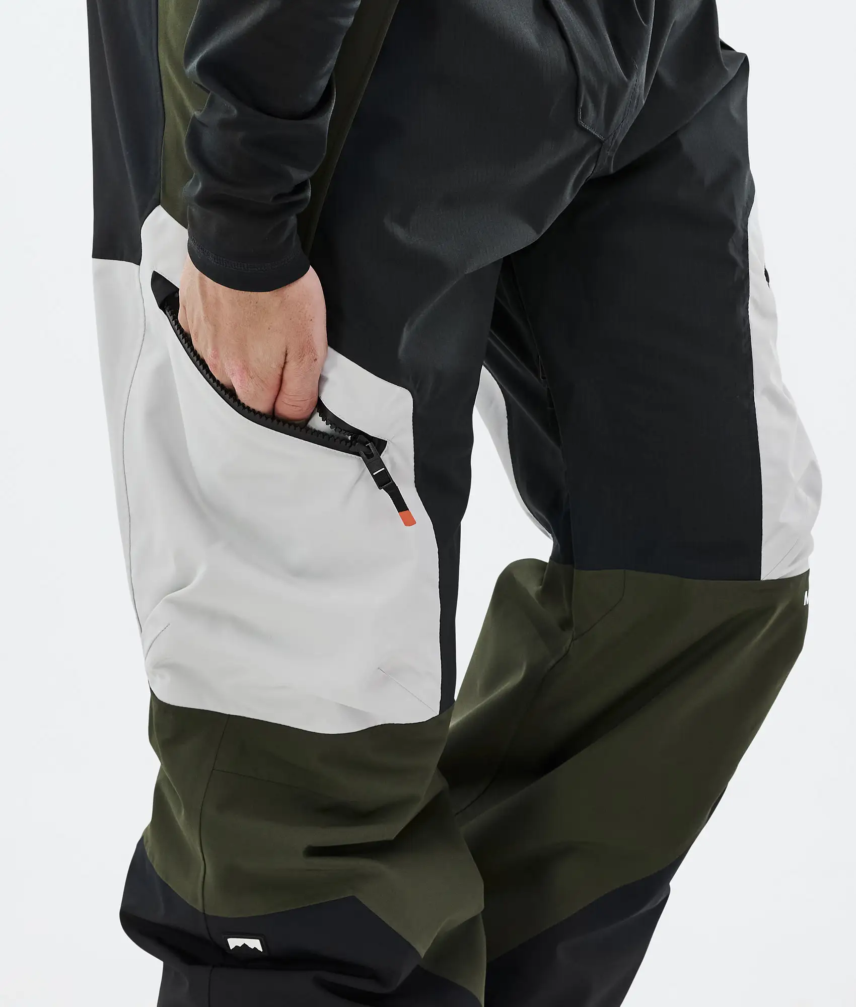 Dozer Ski Pants Men Light Grey/Black/Olive Green