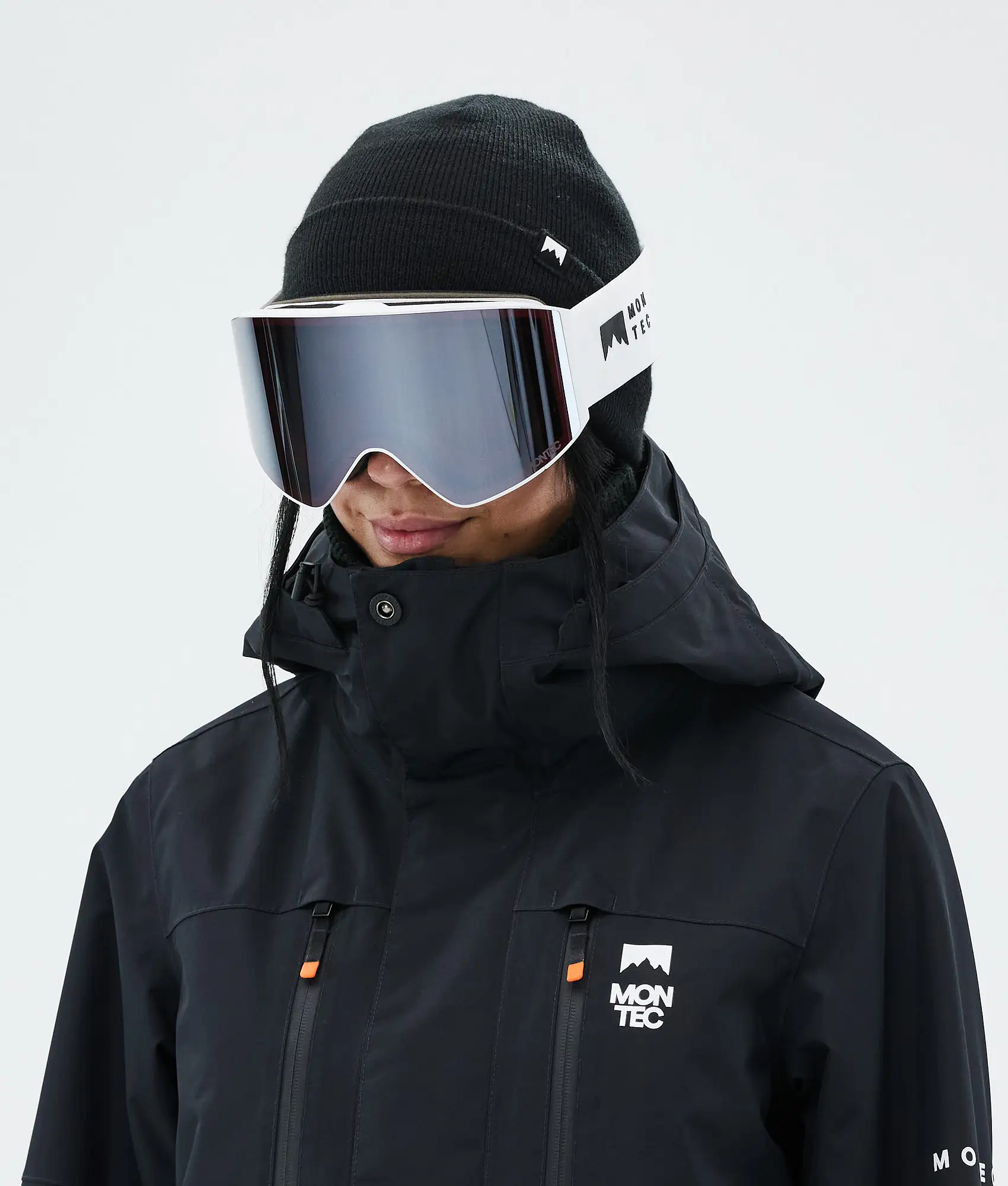 Scope Ski Goggles White W/White Black Mirror