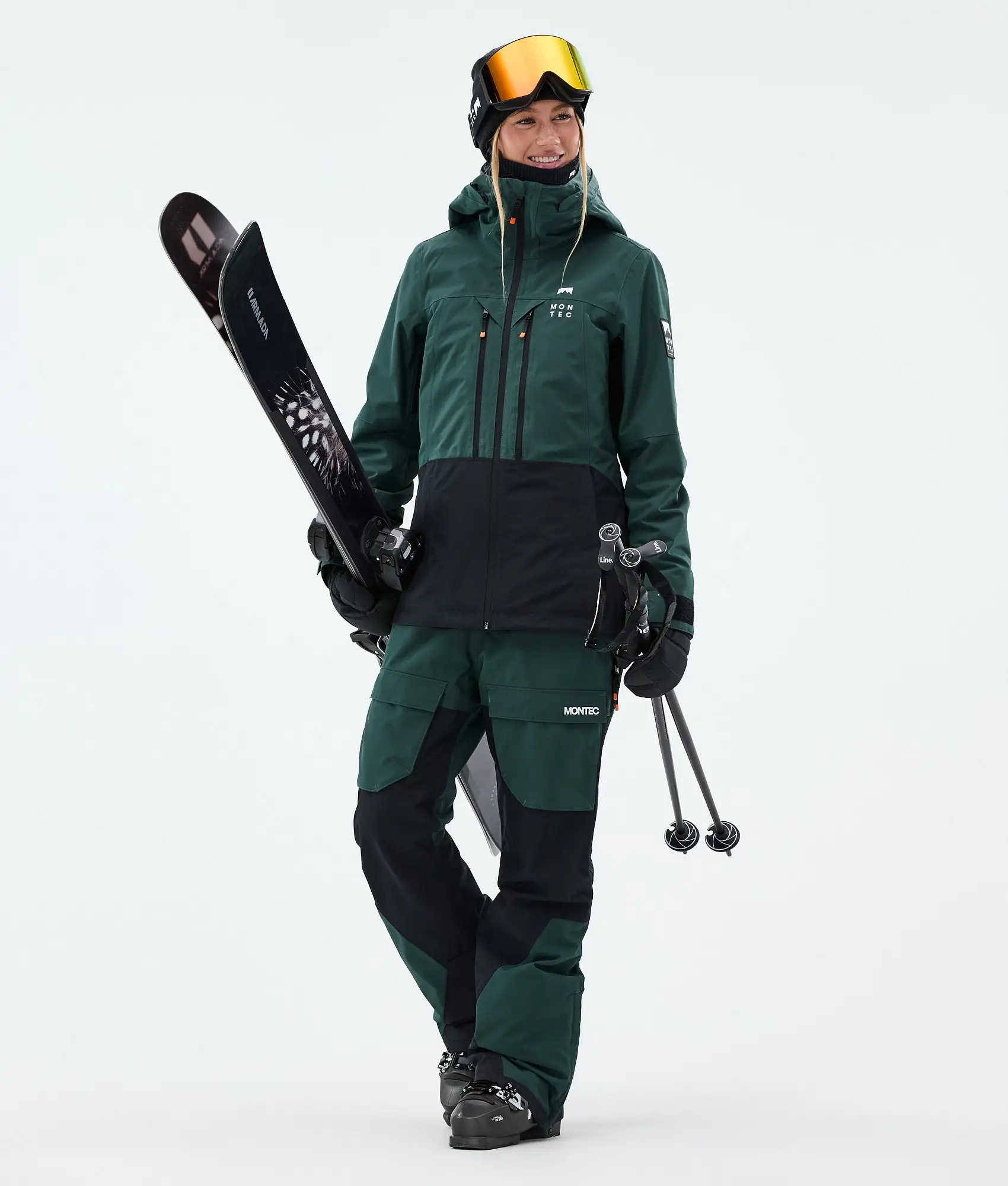 Moss W/Fawk W Ski Outfit Women Dark Atlantic/Black