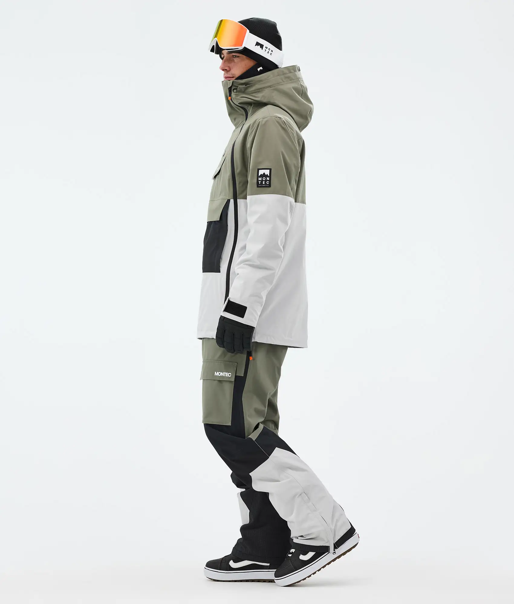 Doom Snowboard Jacket Men Greenish/Black/Light Grey