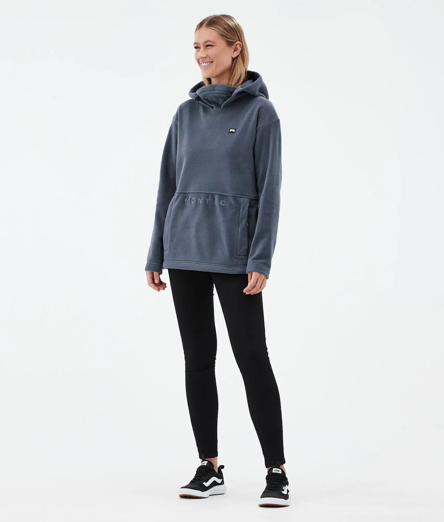 Delta W Fleece Hoodie Women Metal Blue