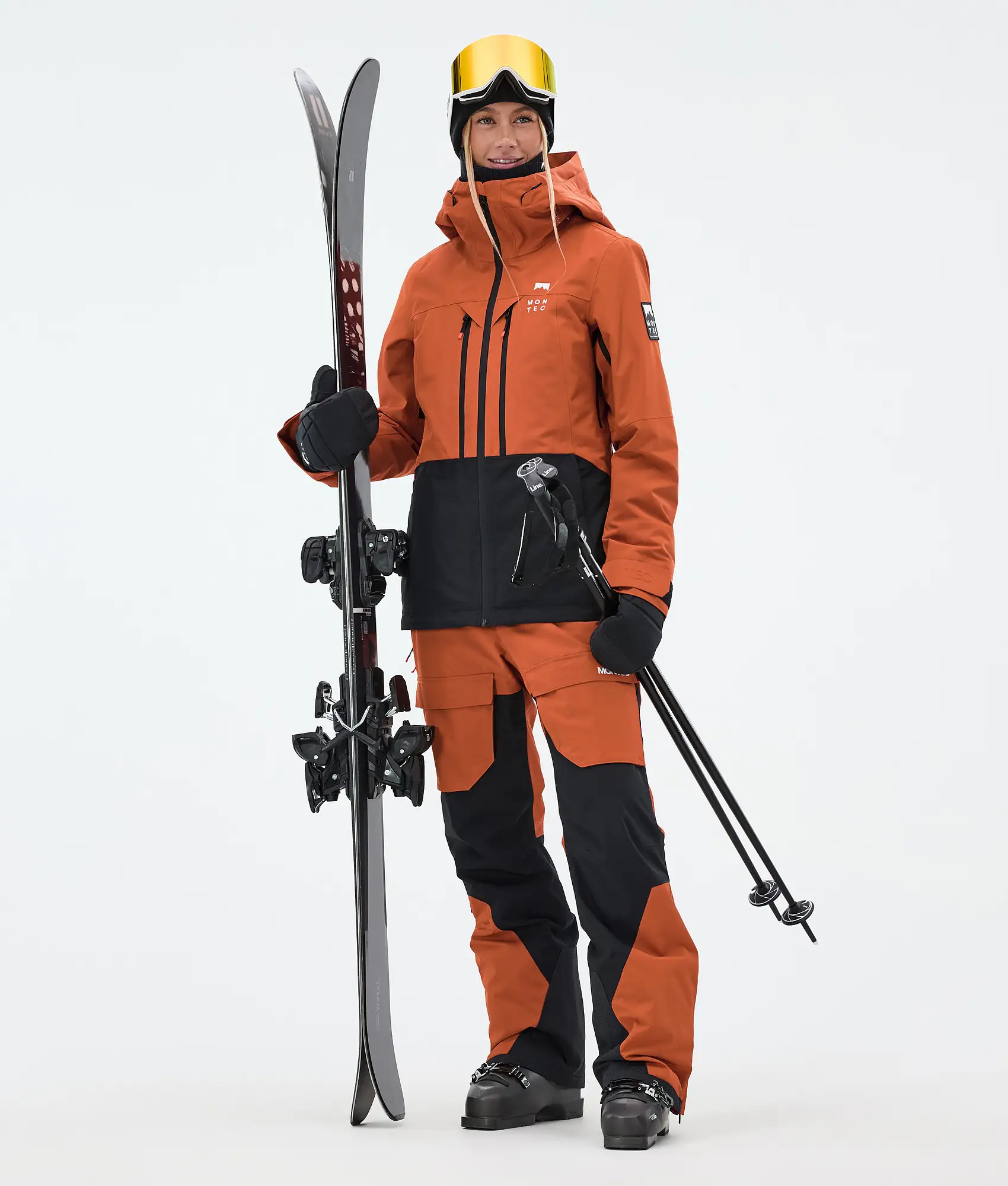 Moss W/Fawk W Ski Outfit Women Burned Orange/Black